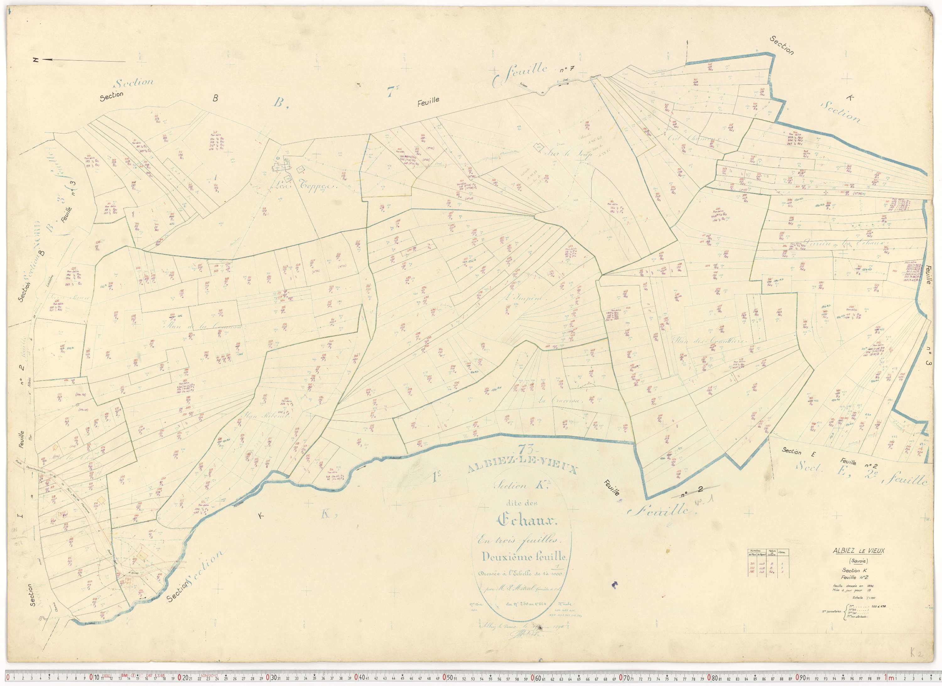Albiez-Montrond - Plans cadastraux du cadastre rénové.