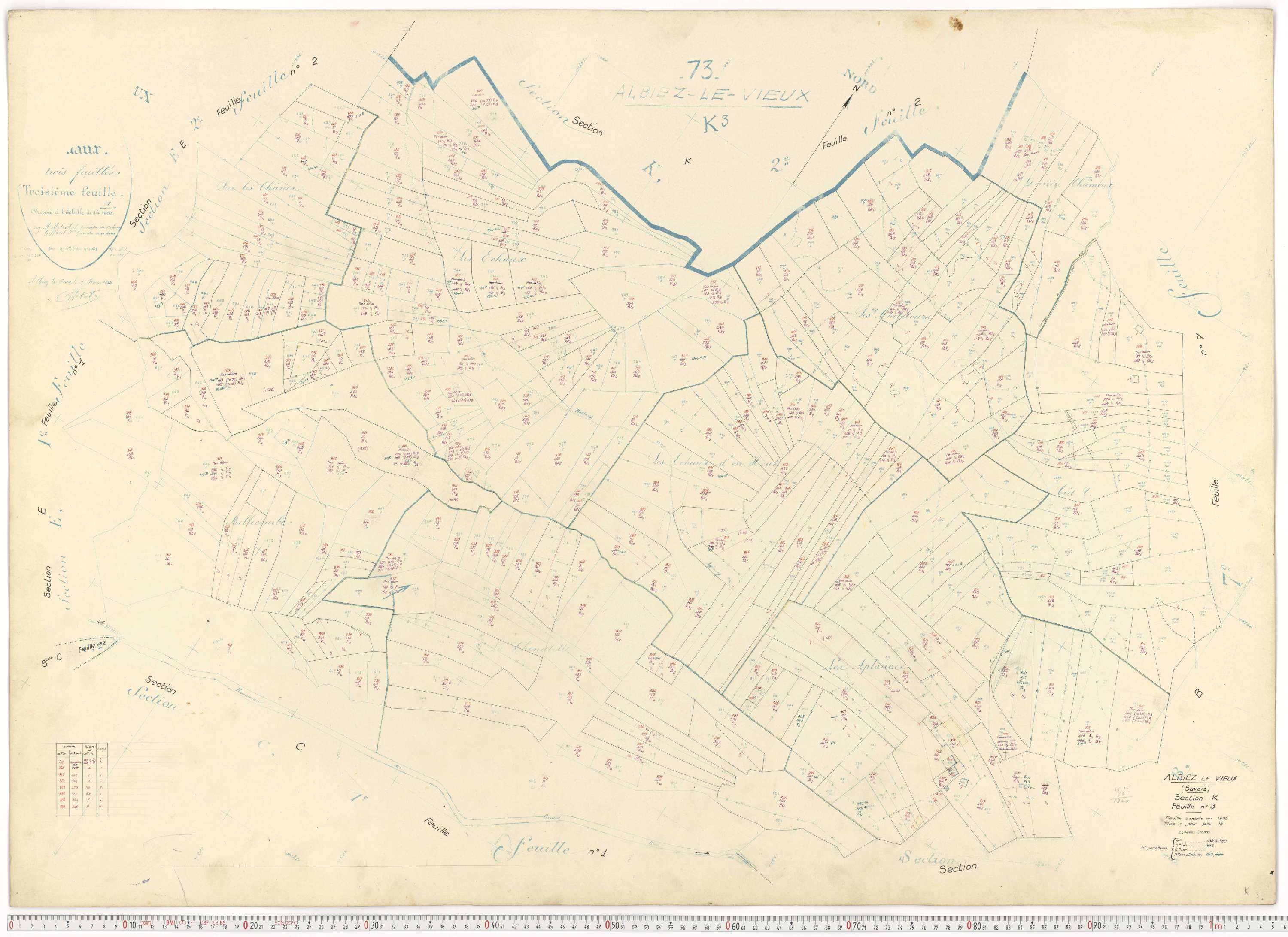 Albiez-Montrond - Plans cadastraux du cadastre rénové.