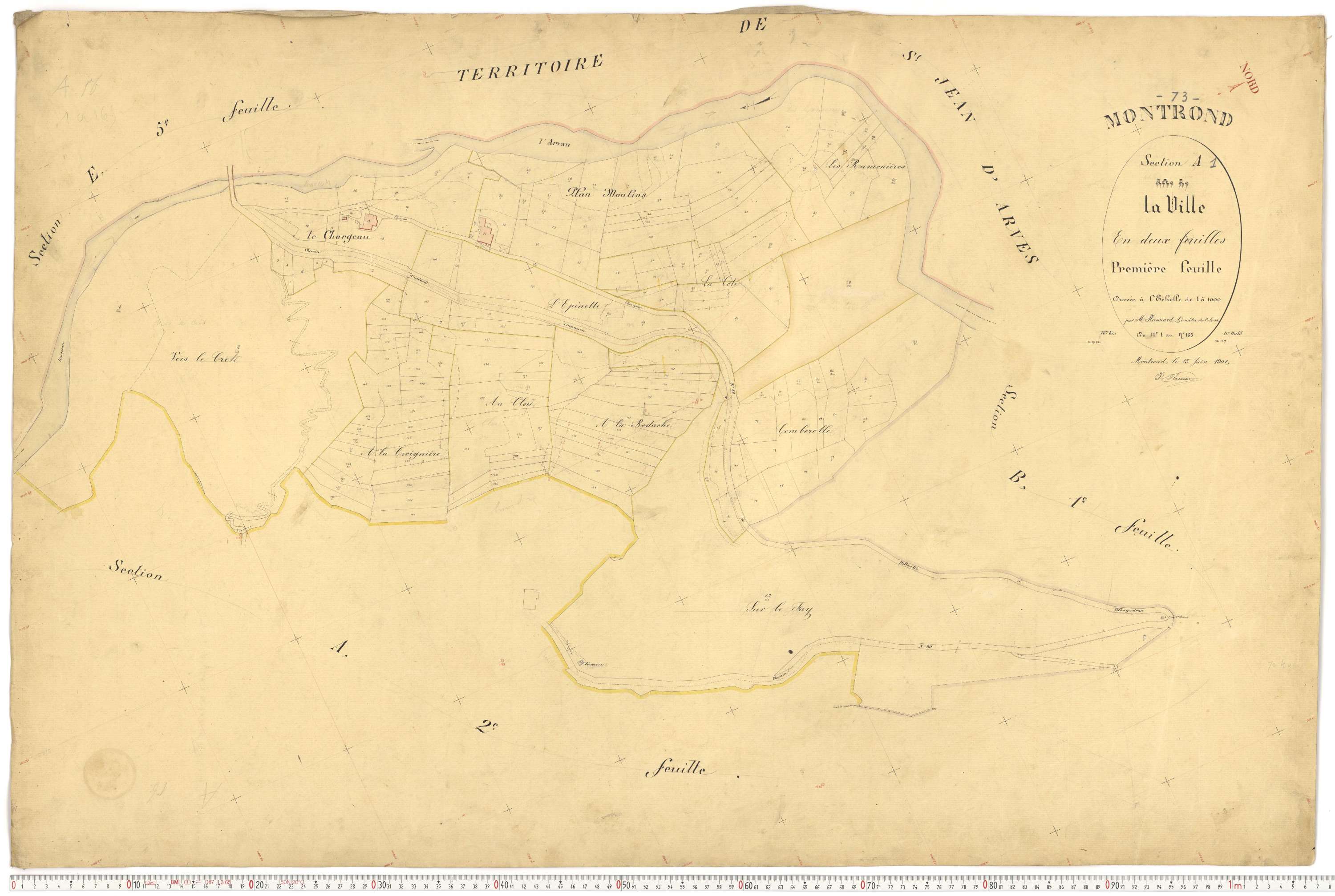 Albiez-Montrond - Plans cadastraux du premier cadastre français.