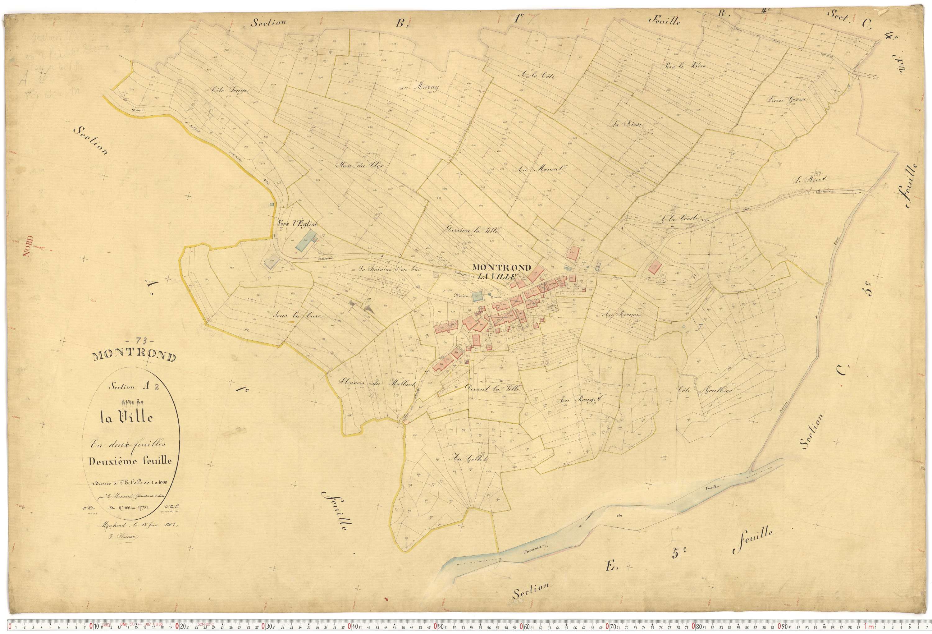 Albiez-Montrond - Plans cadastraux du premier cadastre français.