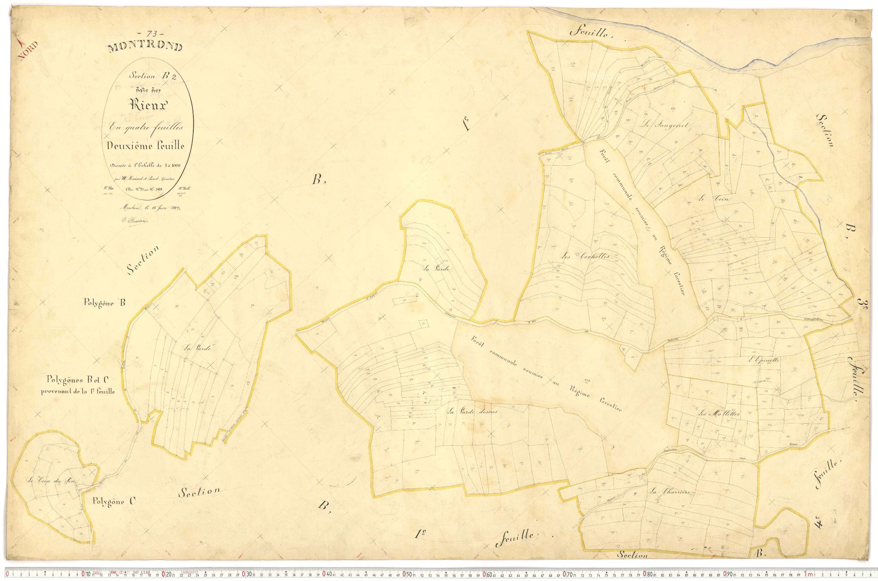 Albiez-Montrond - Plans cadastraux du premier cadastre français.