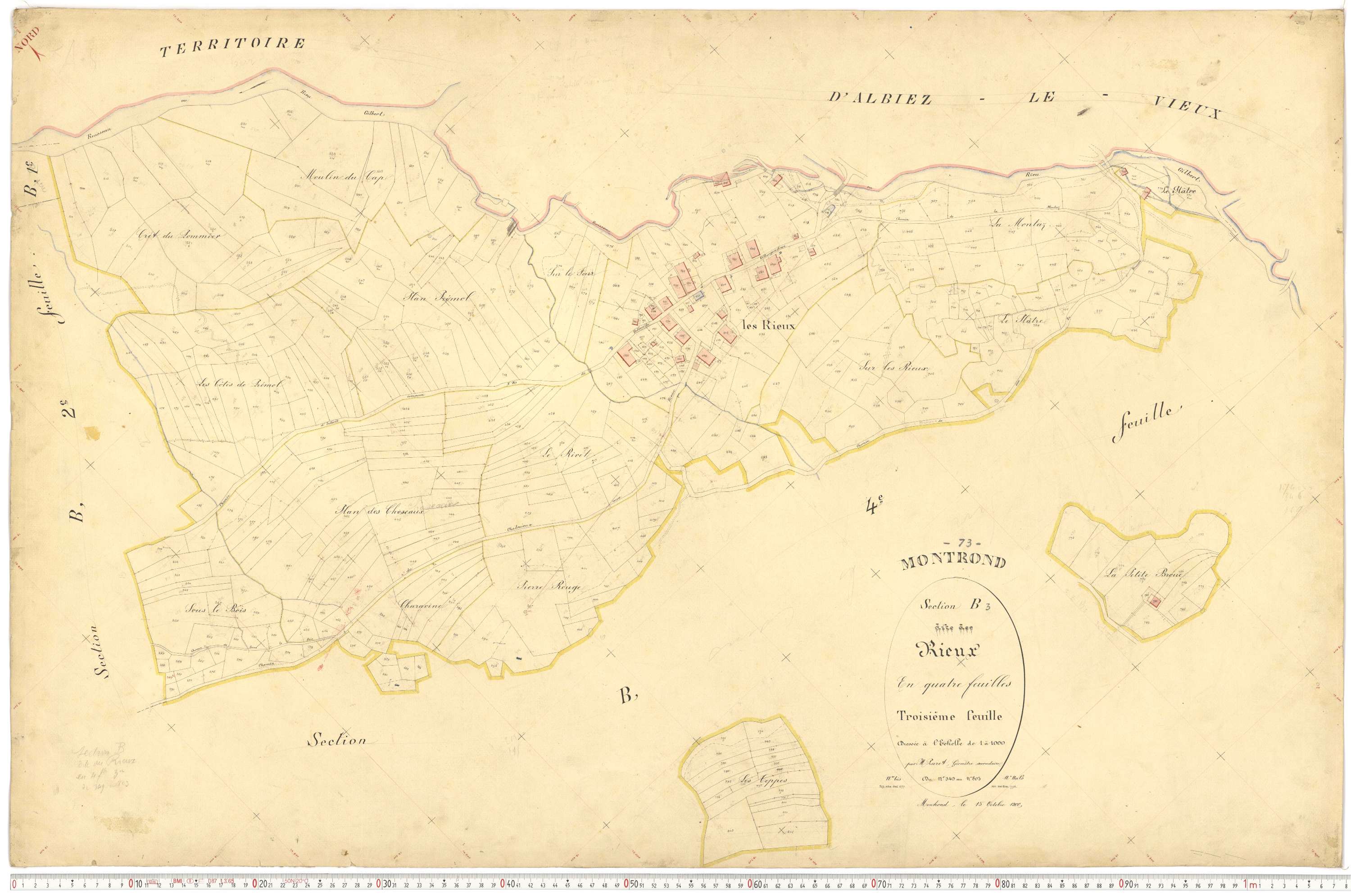 Albiez-Montrond - Plans cadastraux du premier cadastre français.