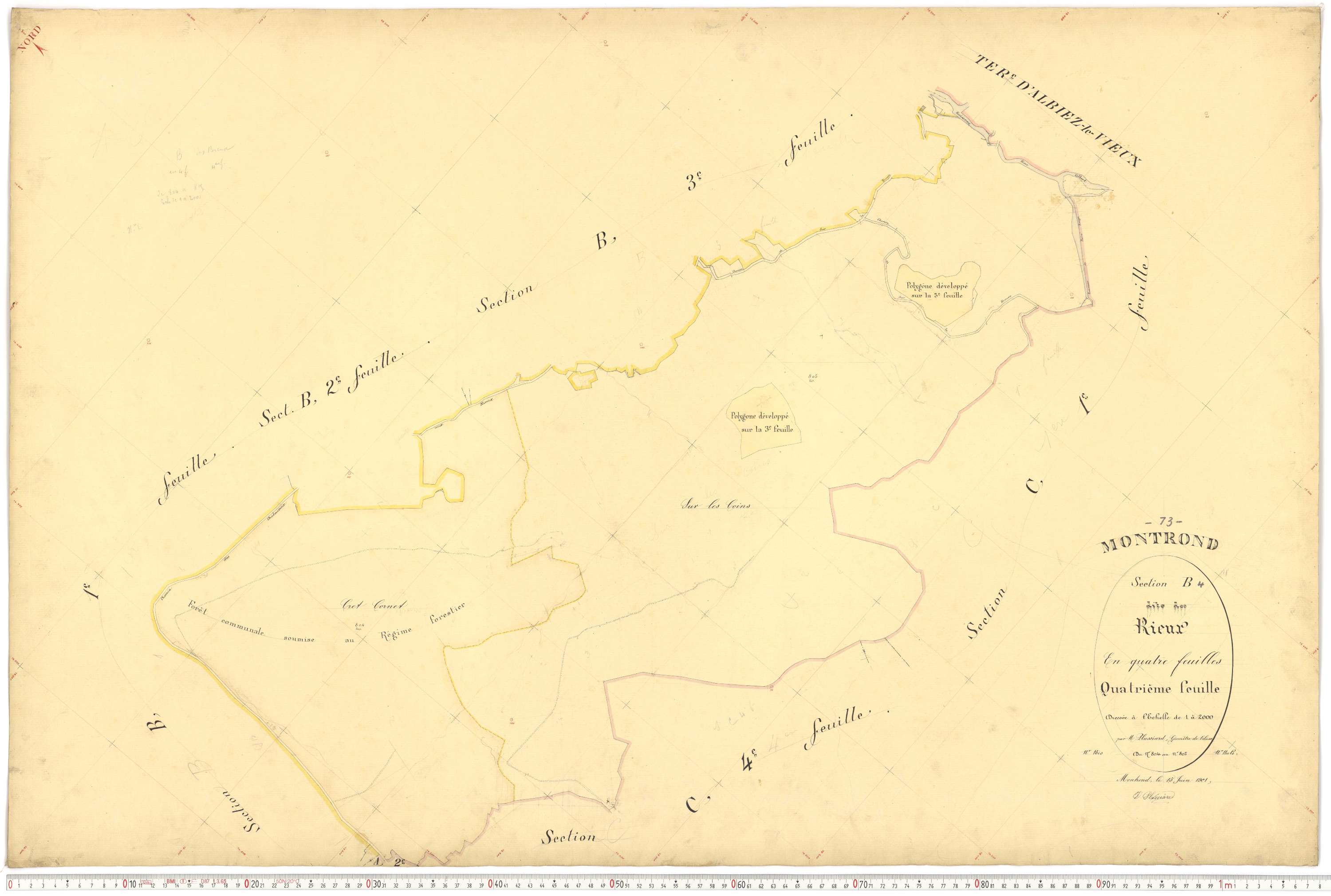 Albiez-Montrond - Plans cadastraux du premier cadastre français.