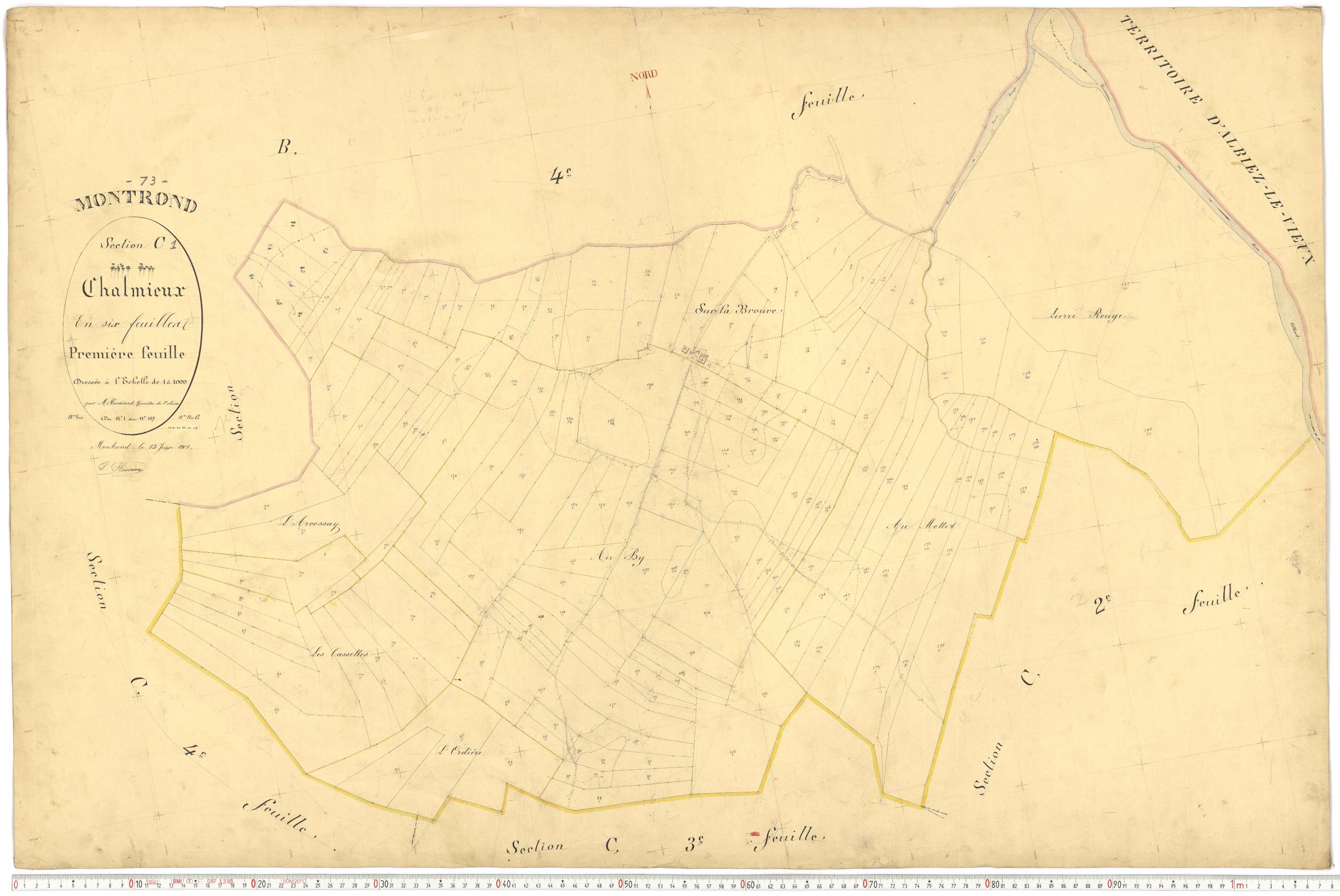 Albiez-Montrond - Plans cadastraux du premier cadastre français.