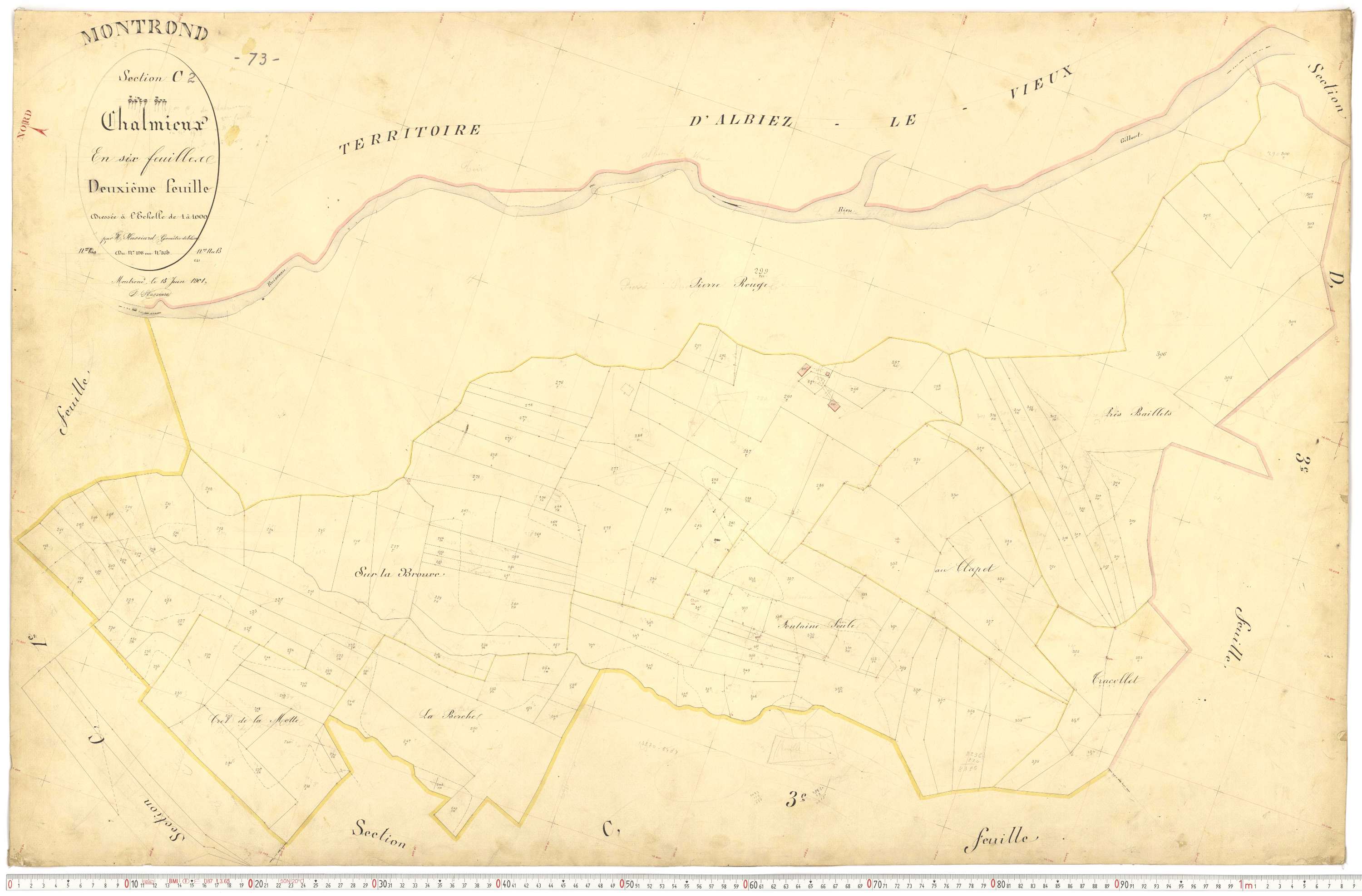 Albiez-Montrond - Plans cadastraux du premier cadastre français.