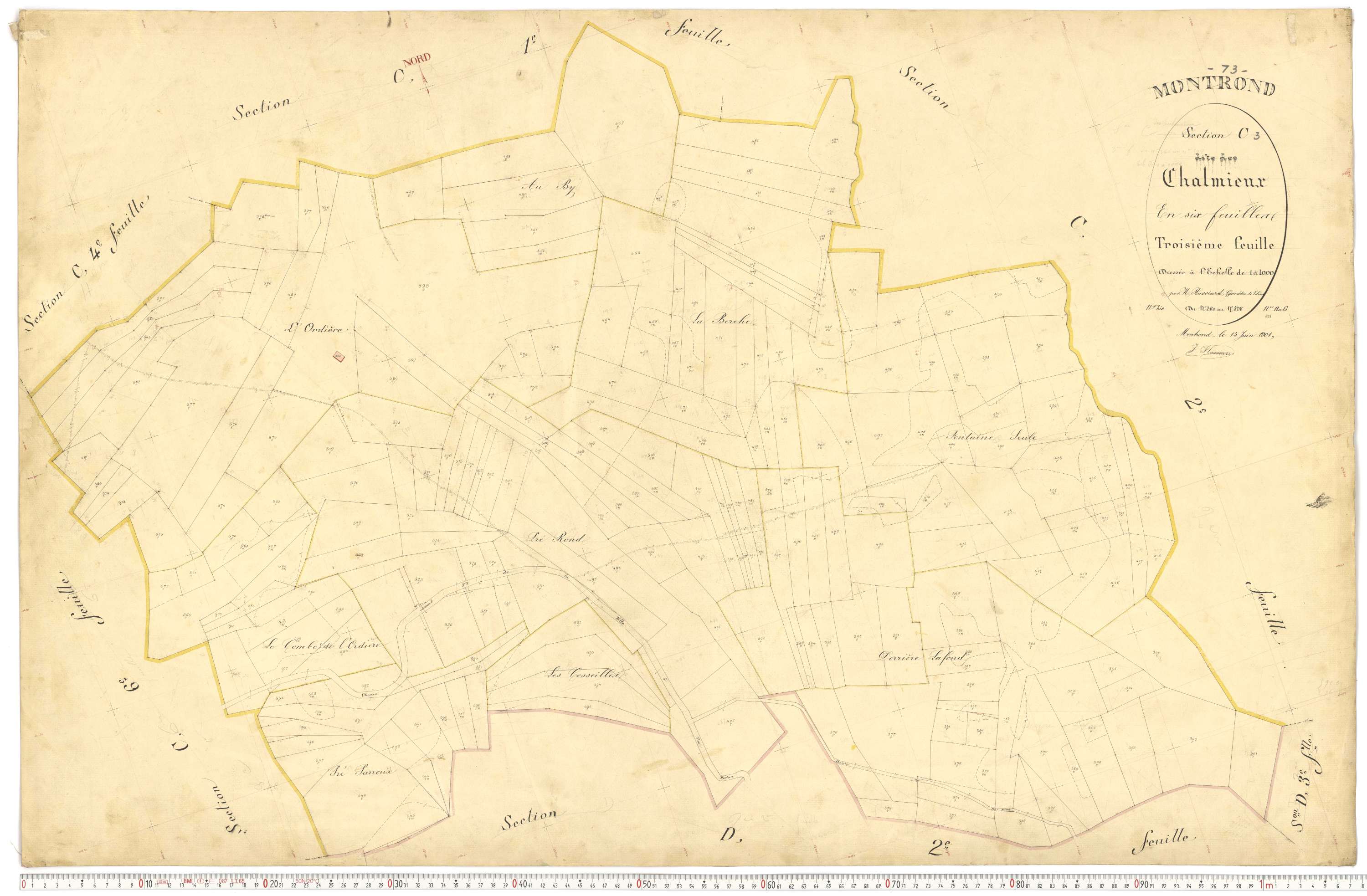 Albiez-Montrond - Plans cadastraux du premier cadastre français.