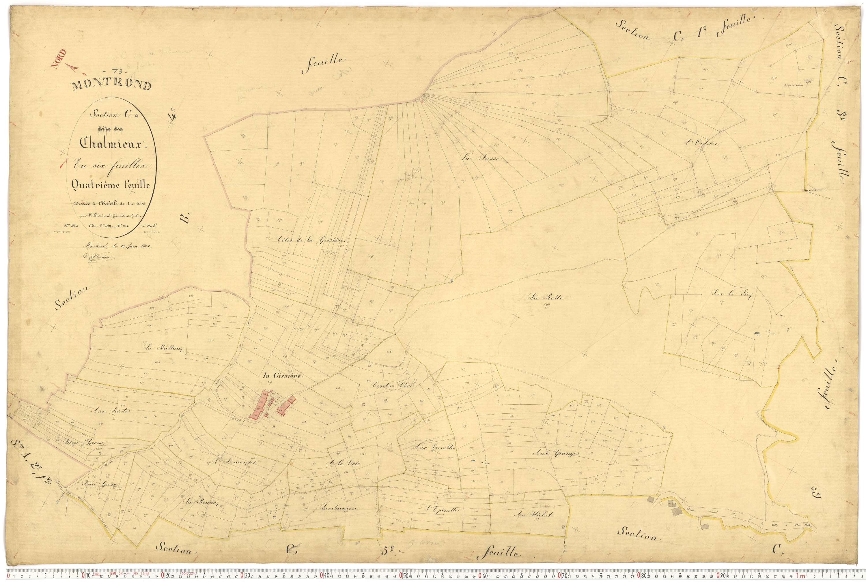 Albiez-Montrond - Plans cadastraux du premier cadastre français.