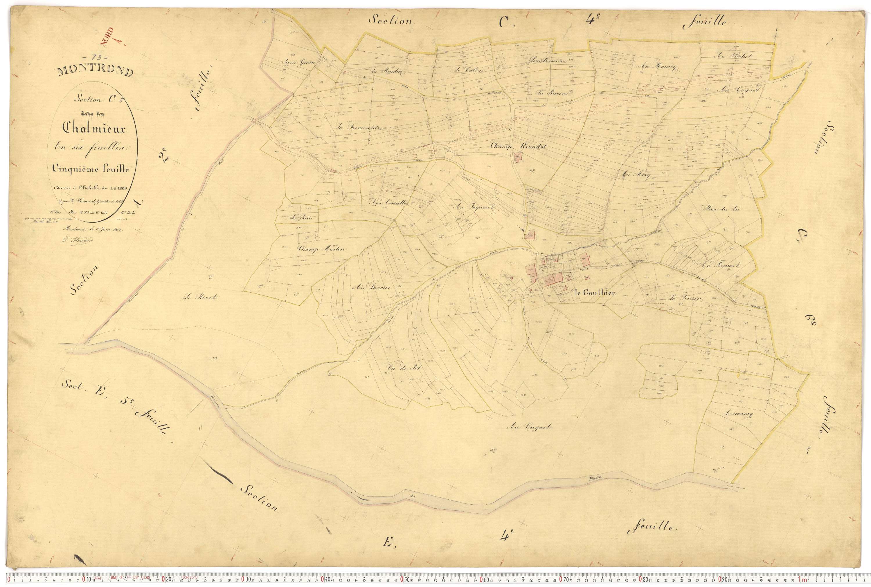 Albiez-Montrond - Plans cadastraux du premier cadastre français.