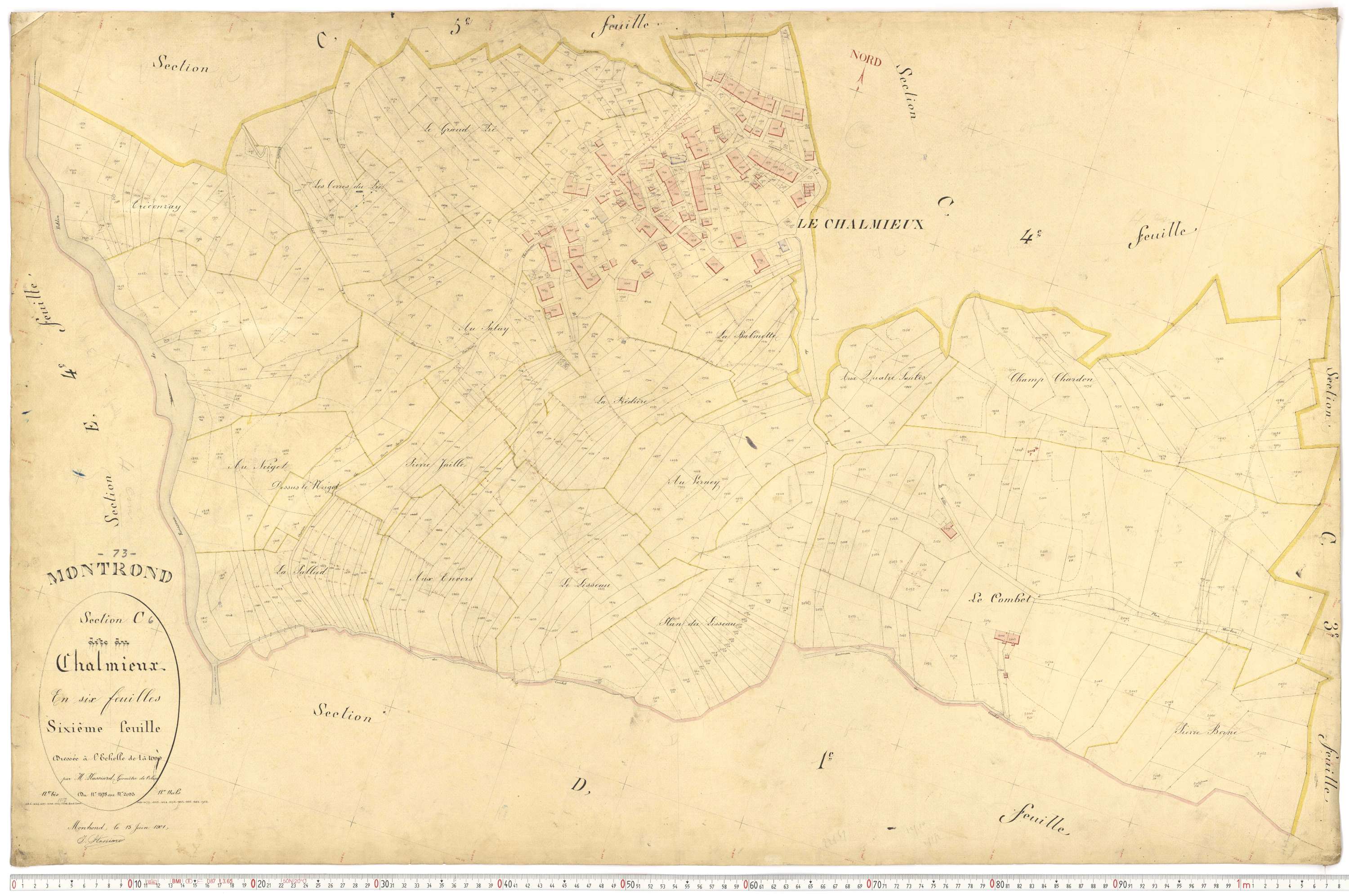 Albiez-Montrond - Plans cadastraux du premier cadastre français.