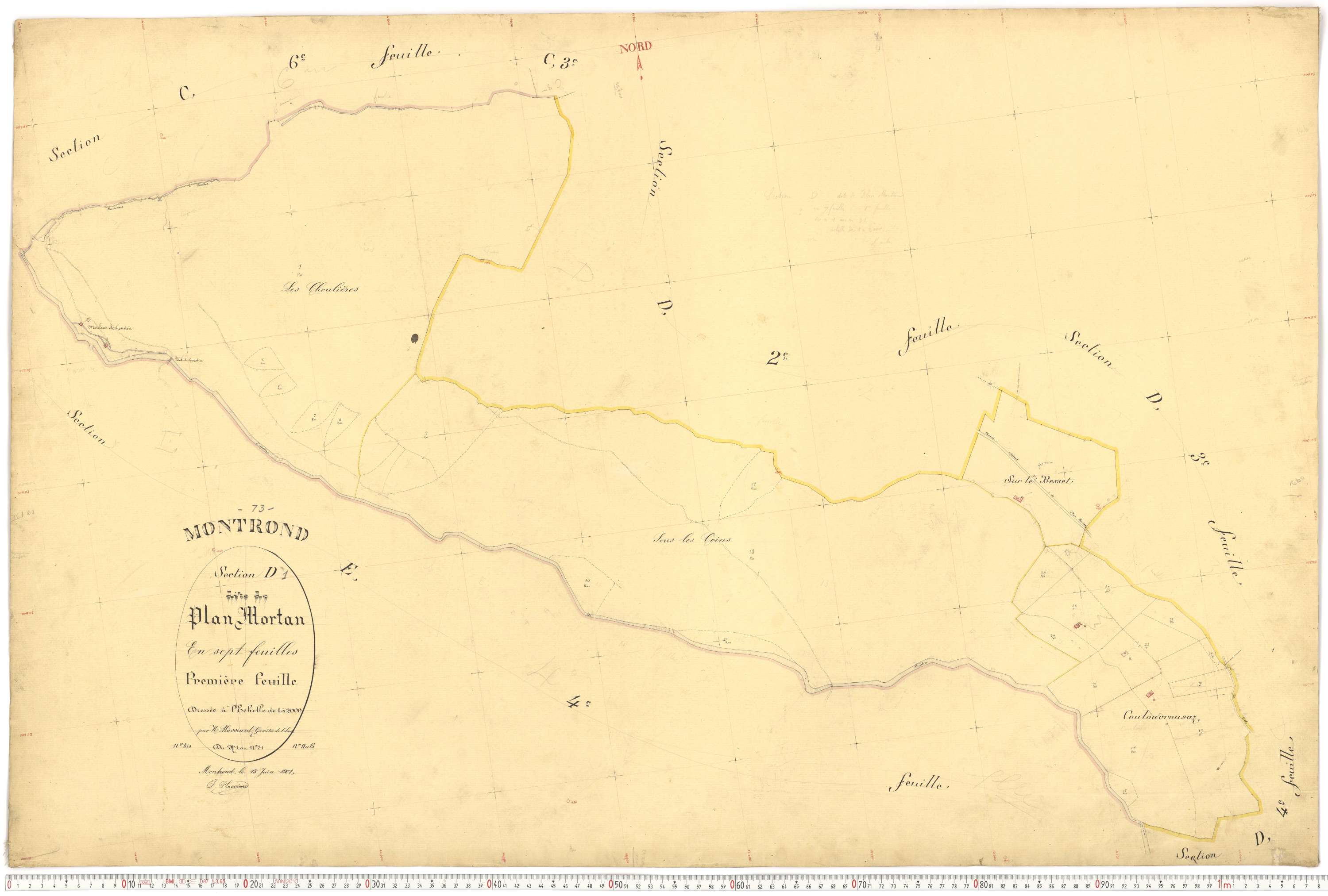Albiez-Montrond - Plans cadastraux du premier cadastre français.