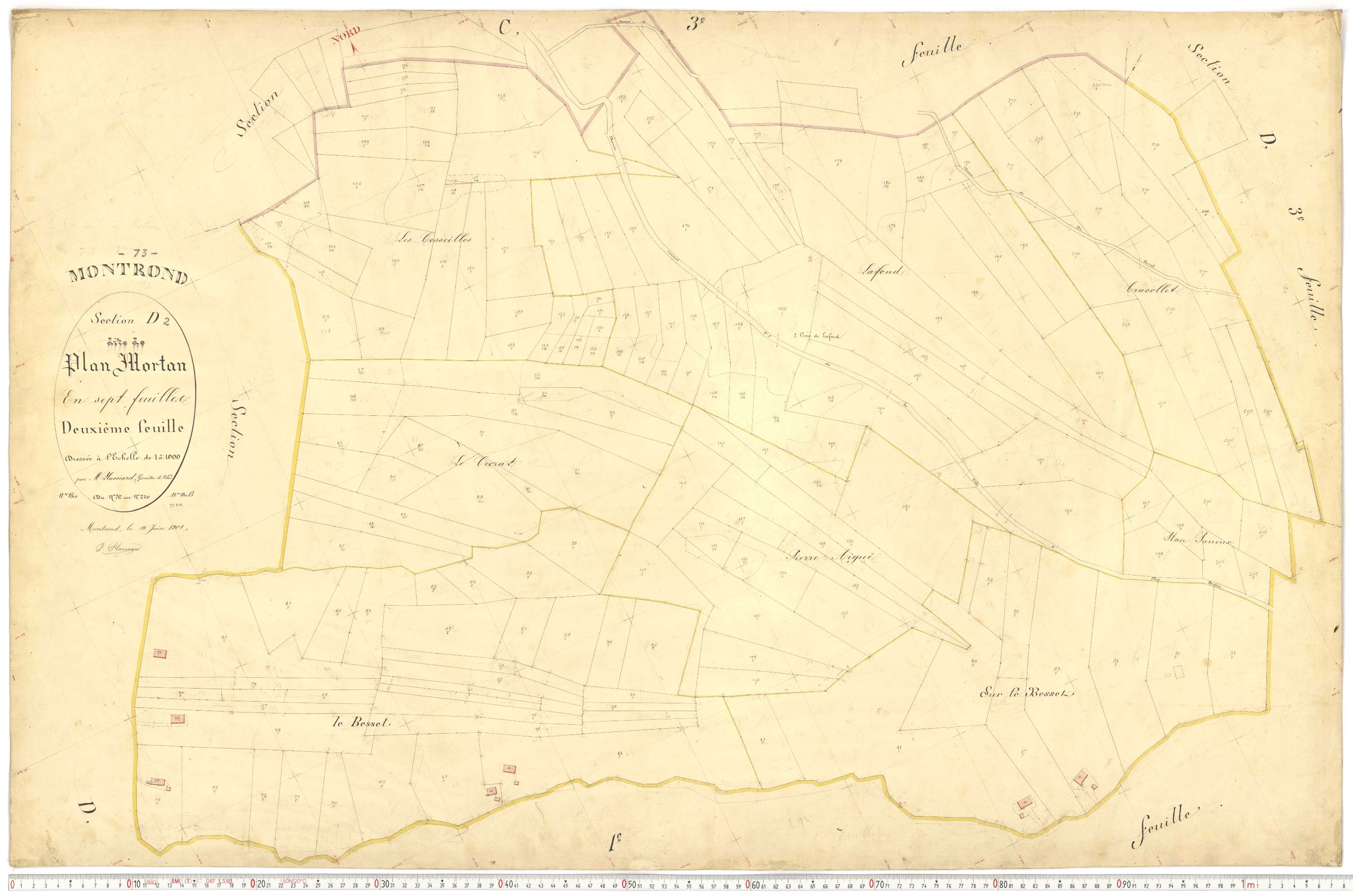 Albiez-Montrond - Plans cadastraux du premier cadastre français.