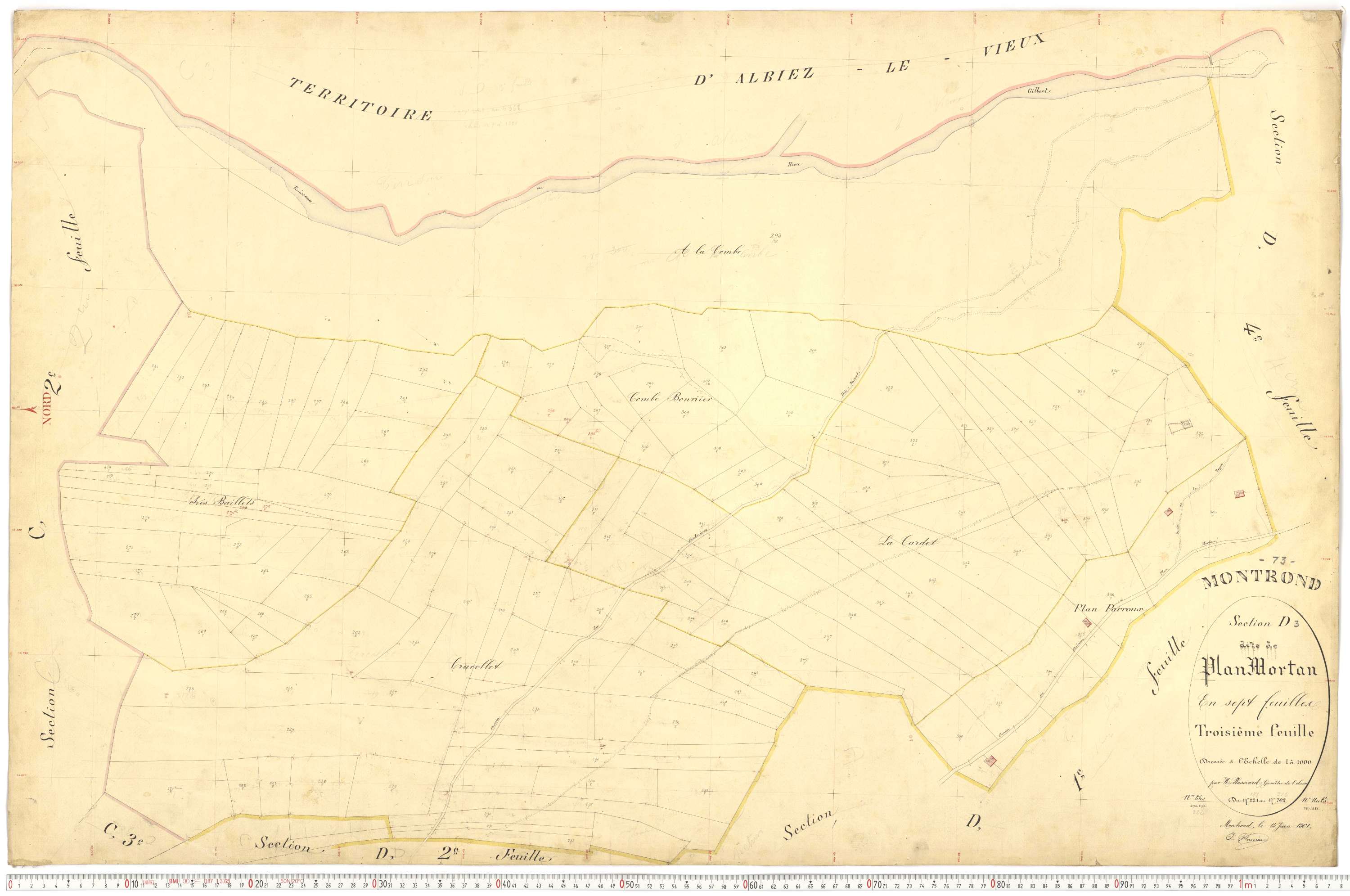 Albiez-Montrond - Plans cadastraux du premier cadastre français.