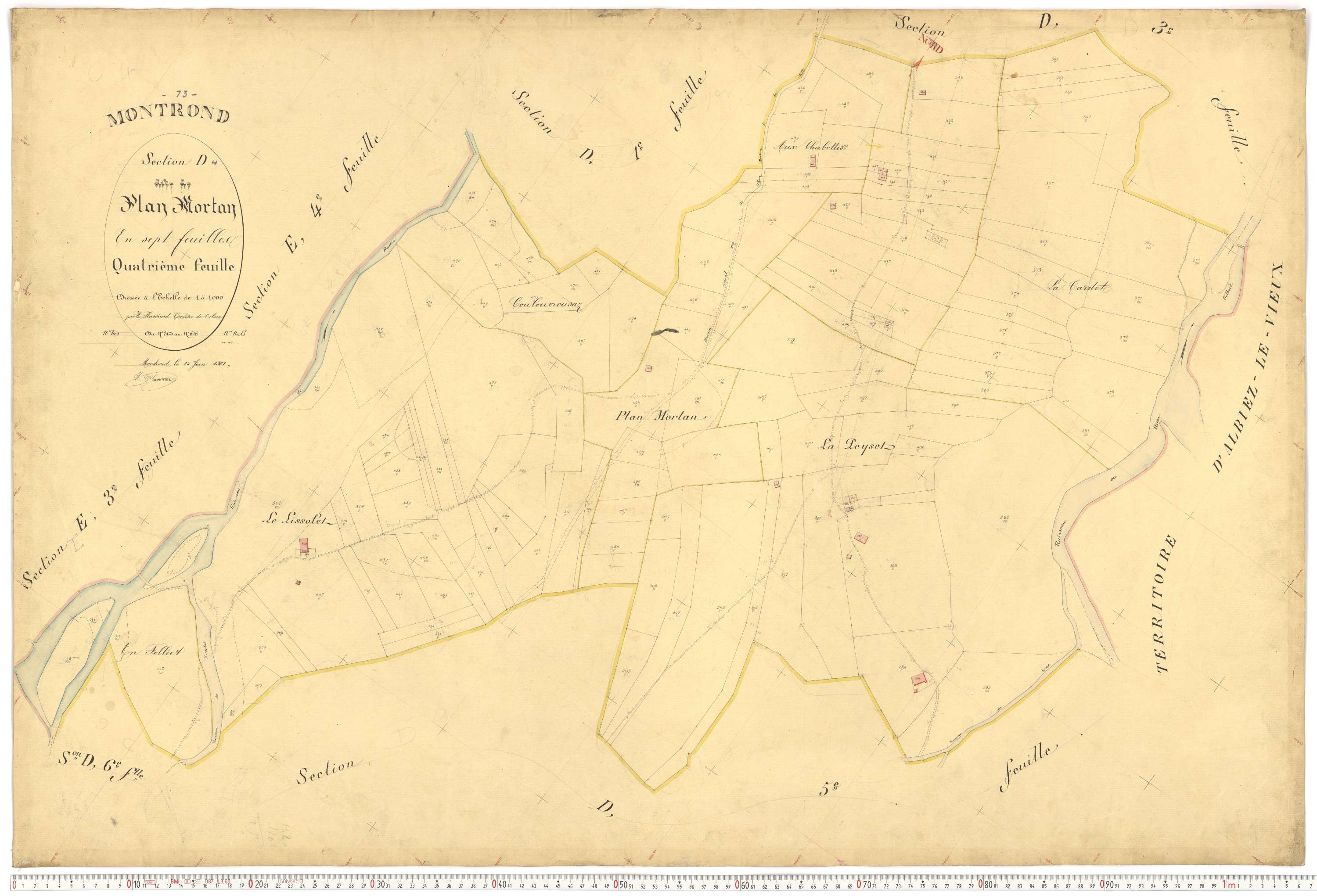 Albiez-Montrond - Plans cadastraux du premier cadastre français.