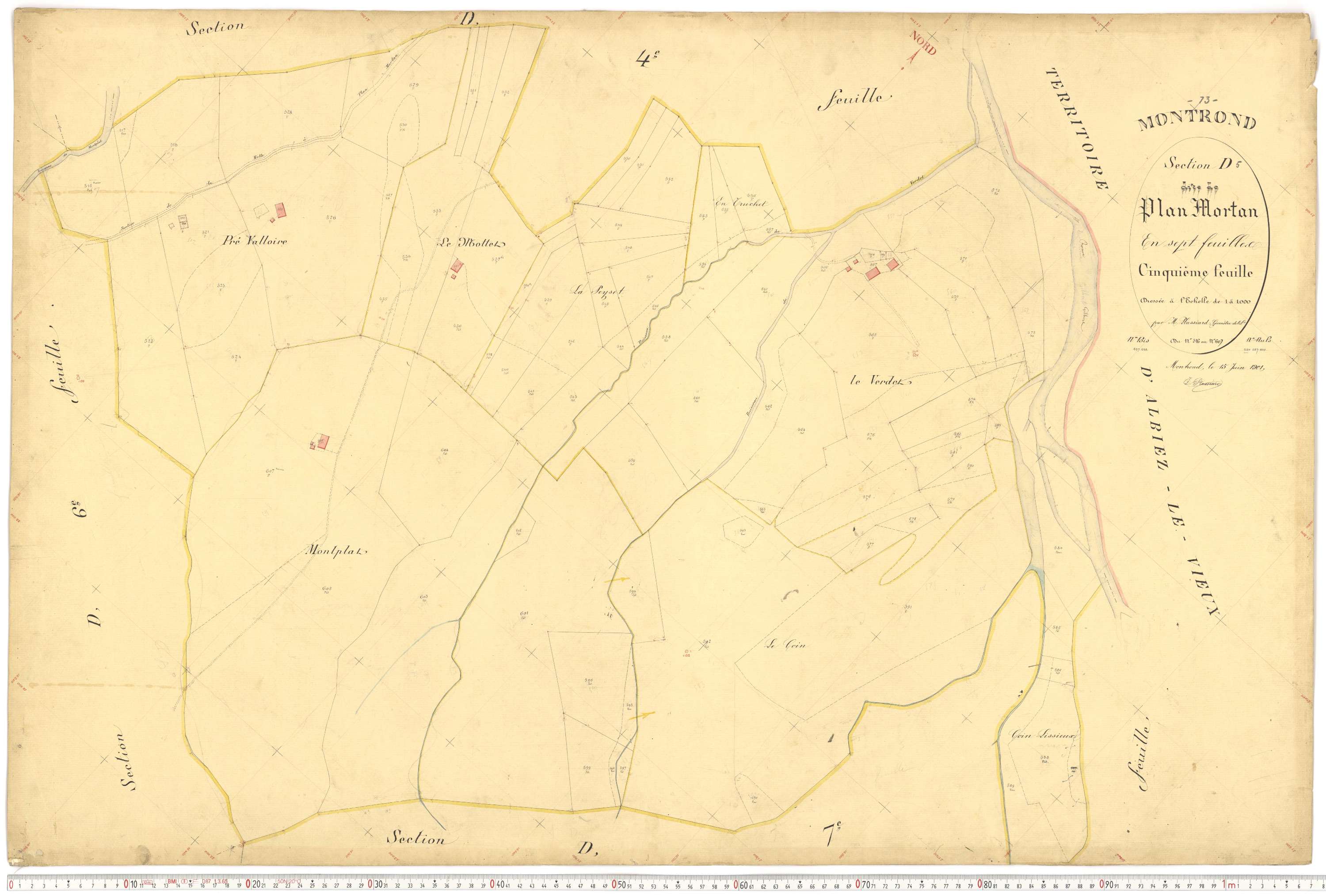 Albiez-Montrond - Plans cadastraux du premier cadastre français.