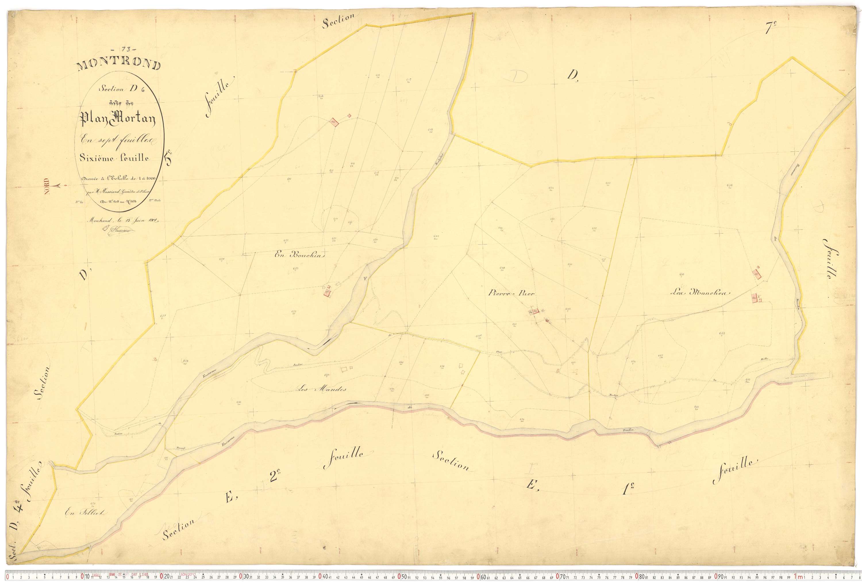 Albiez-Montrond - Plans cadastraux du premier cadastre français.