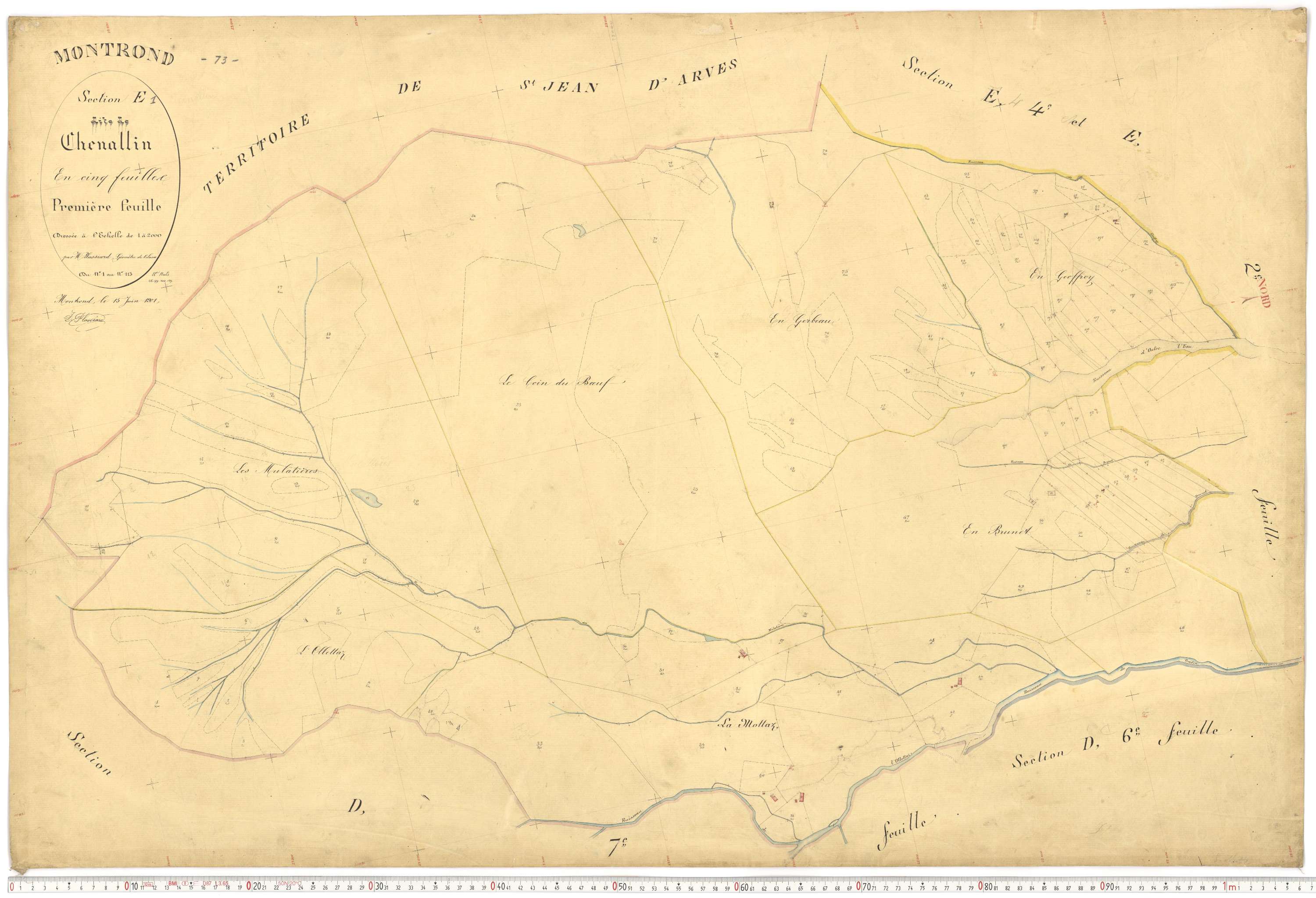 Albiez-Montrond - Plans cadastraux du premier cadastre français.
