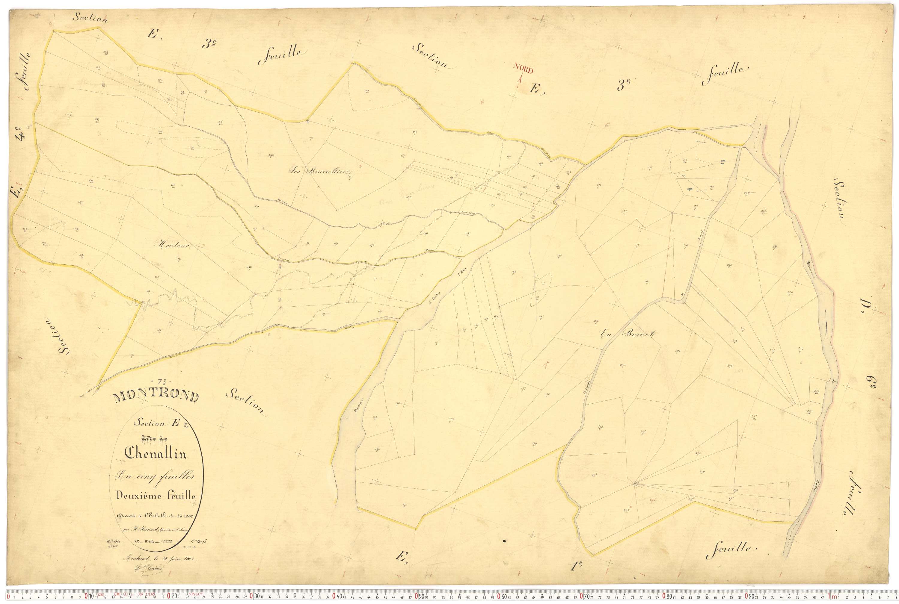 Albiez-Montrond - Plans cadastraux du premier cadastre français.