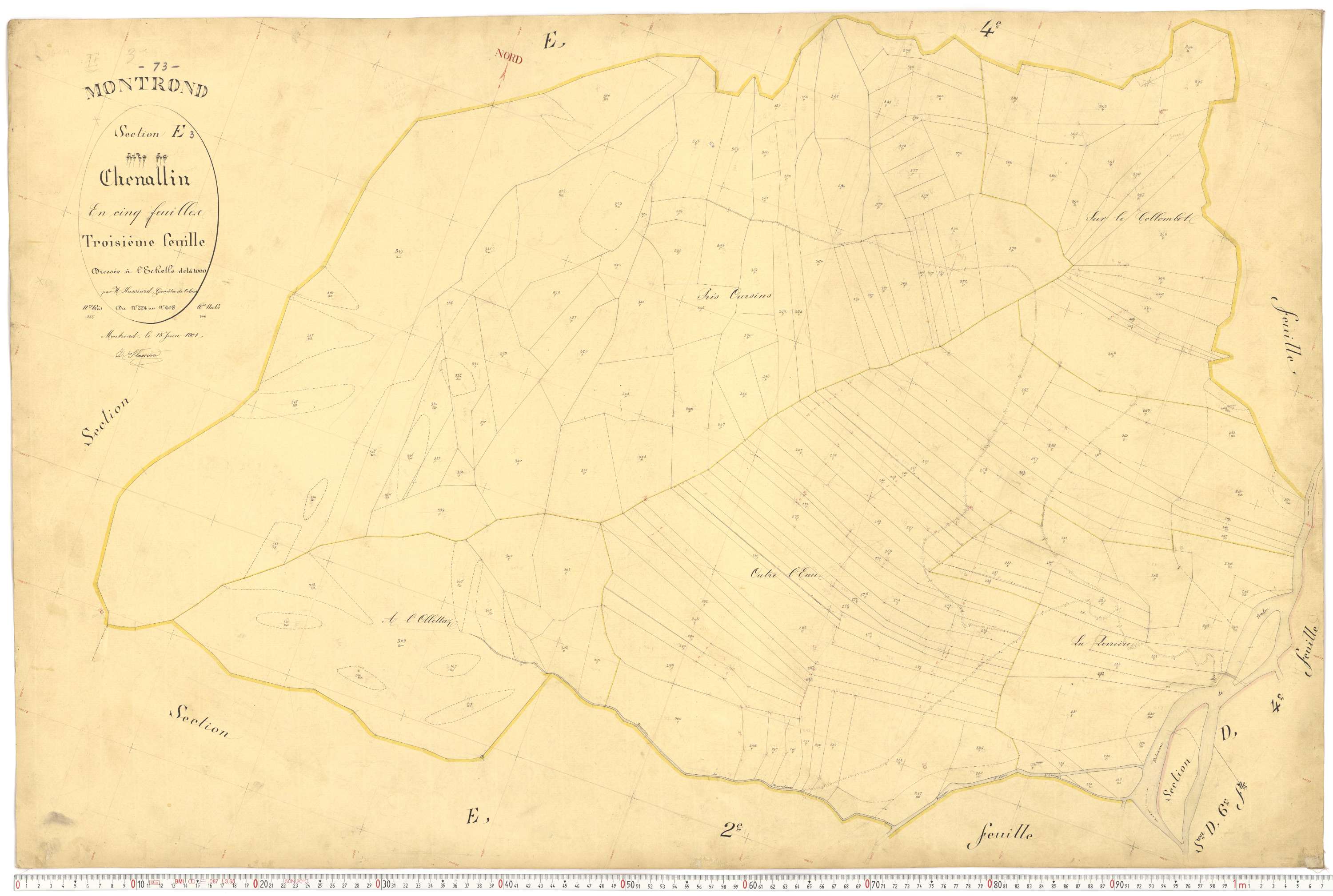 Albiez-Montrond - Plans cadastraux du premier cadastre français.