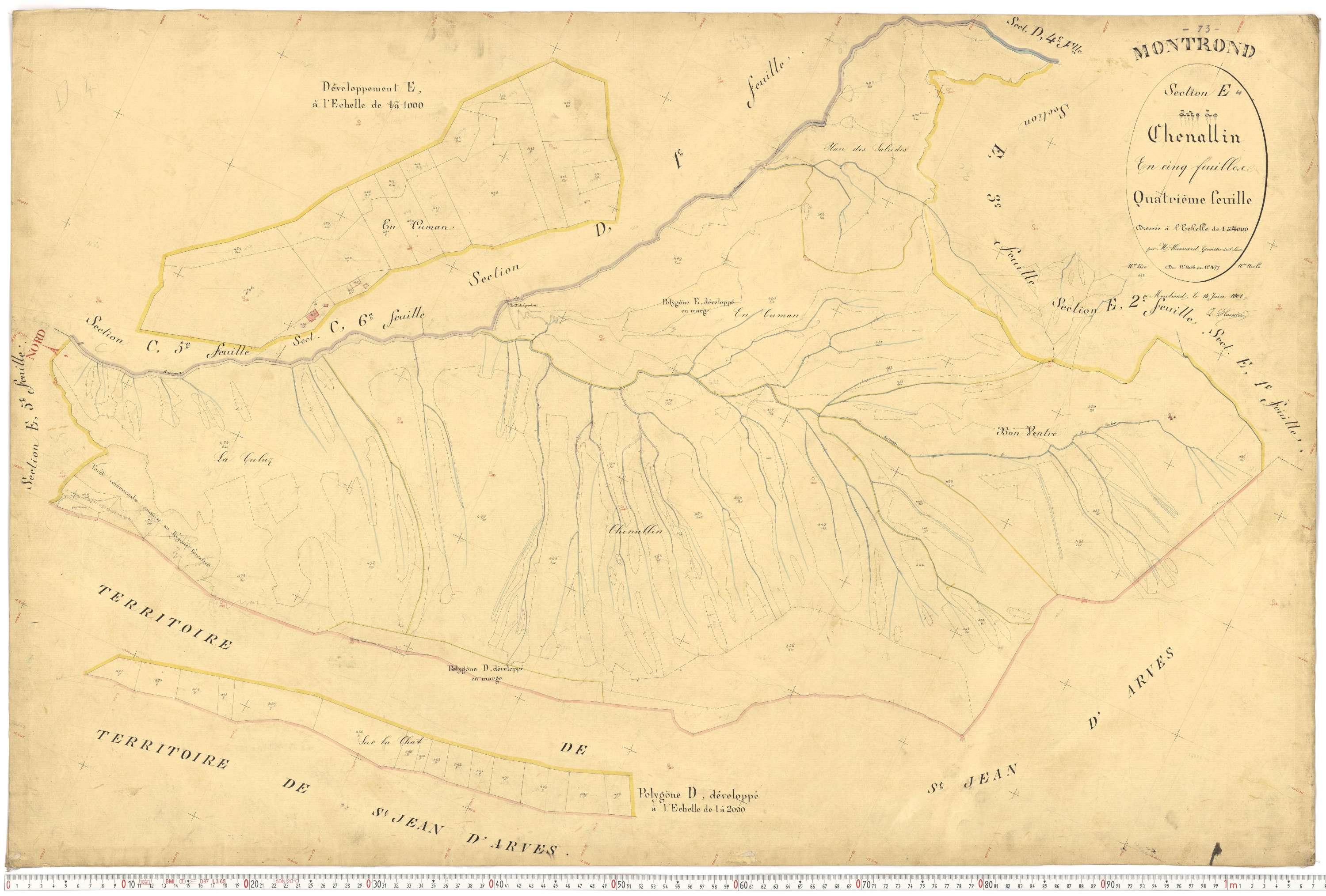Albiez-Montrond - Plans cadastraux du premier cadastre français.