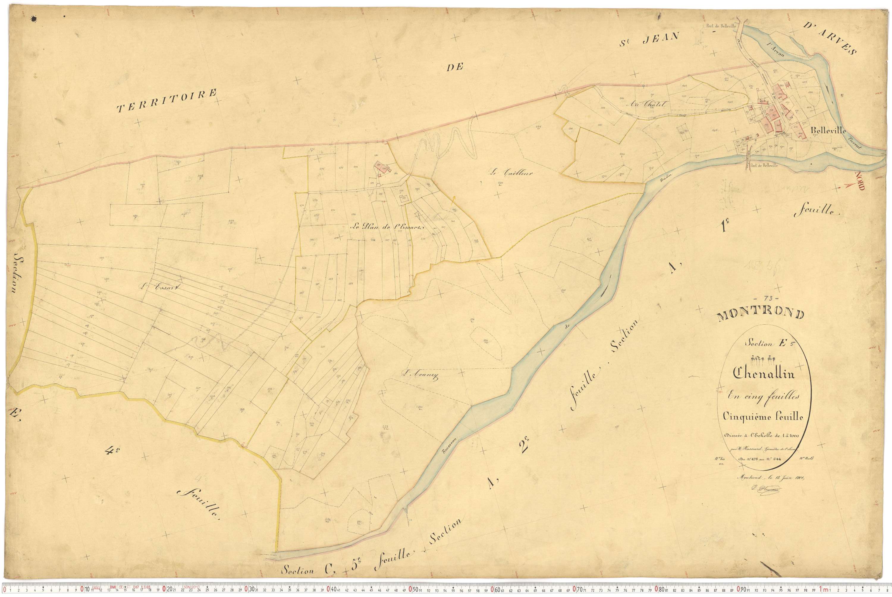 Albiez-Montrond - Plans cadastraux du premier cadastre français.