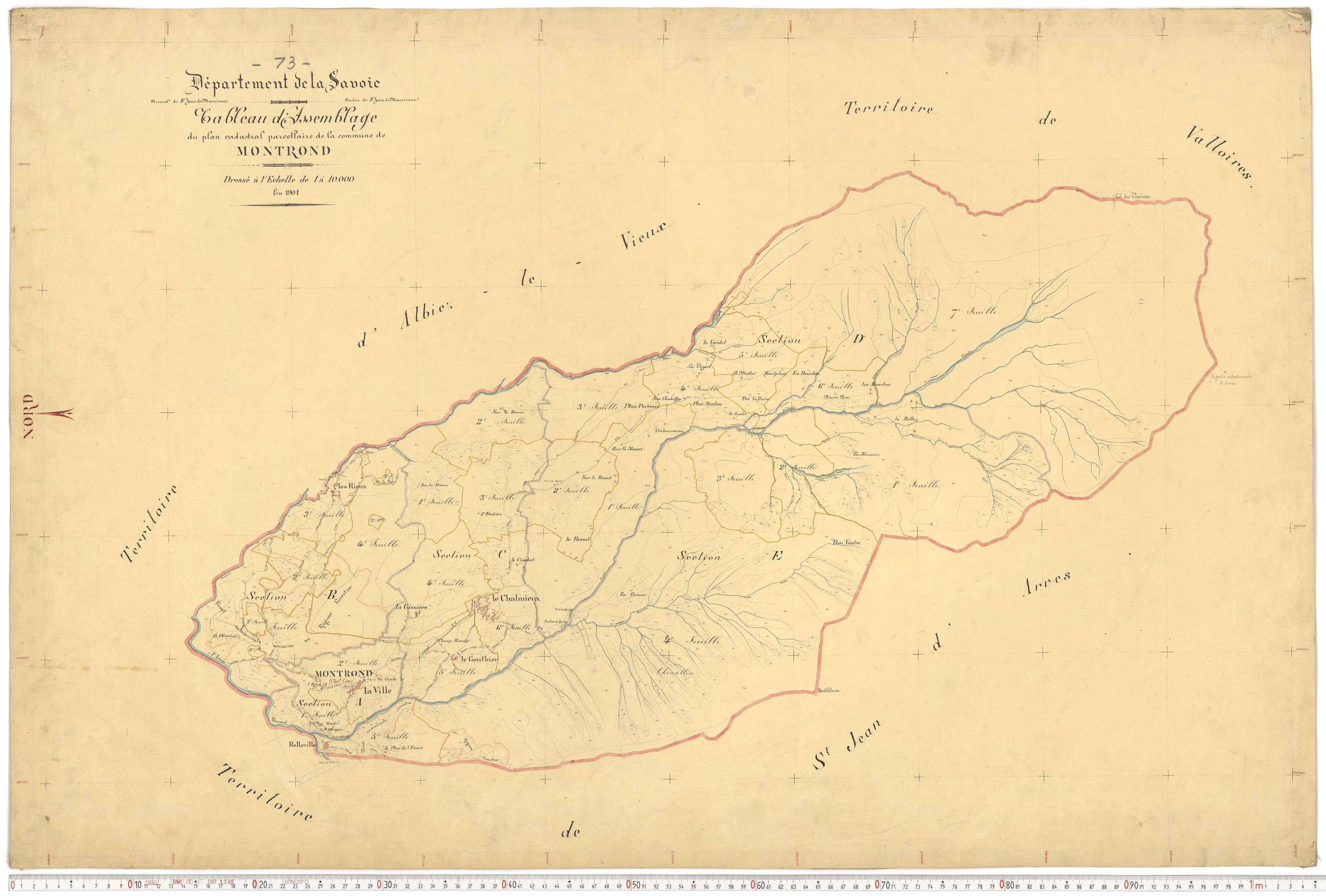 Albiez-Montrond - Plans cadastraux du premier cadastre français.