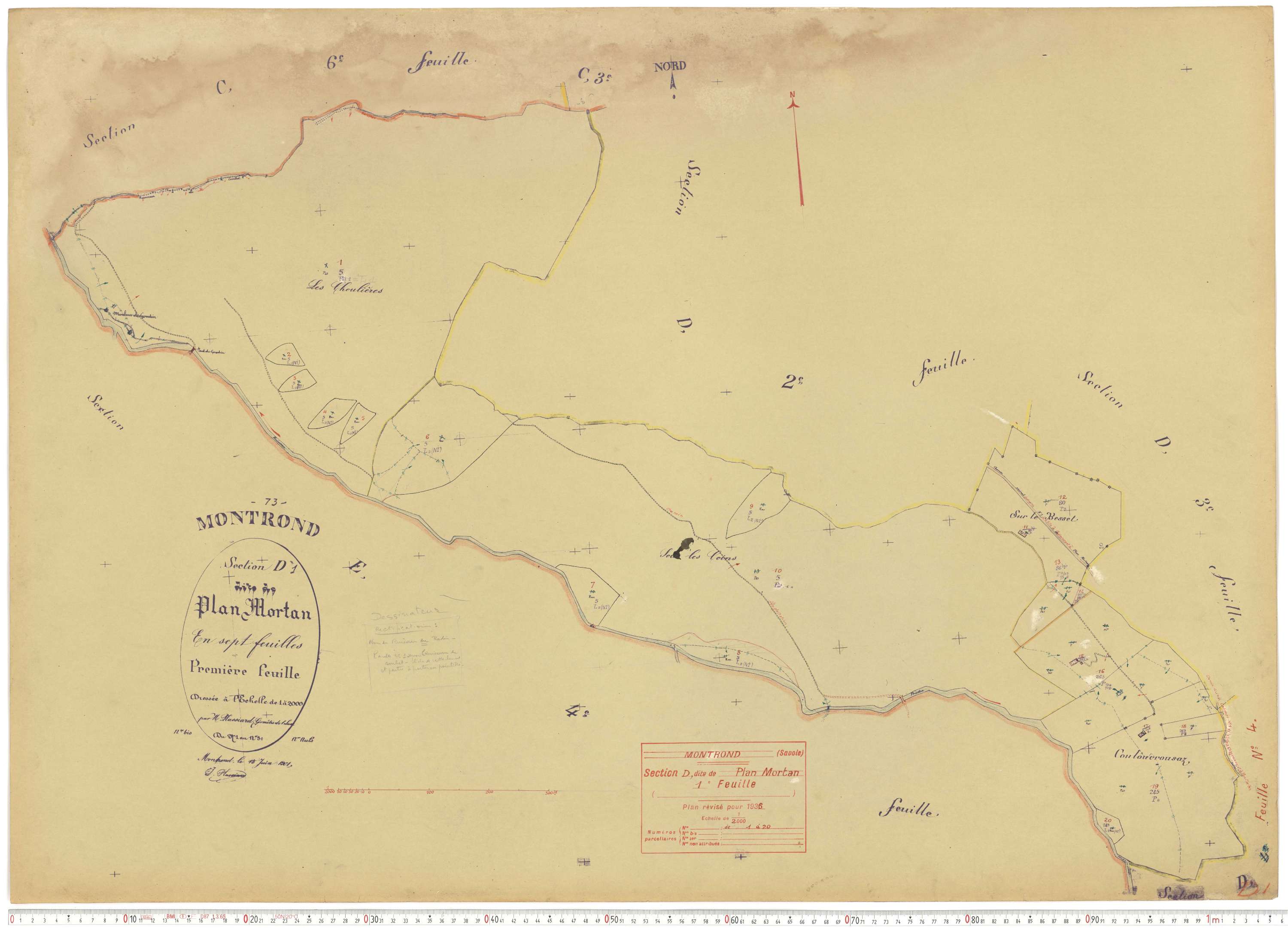 Albiez-Montrond - Plans cadastraux du cadastre rénové.