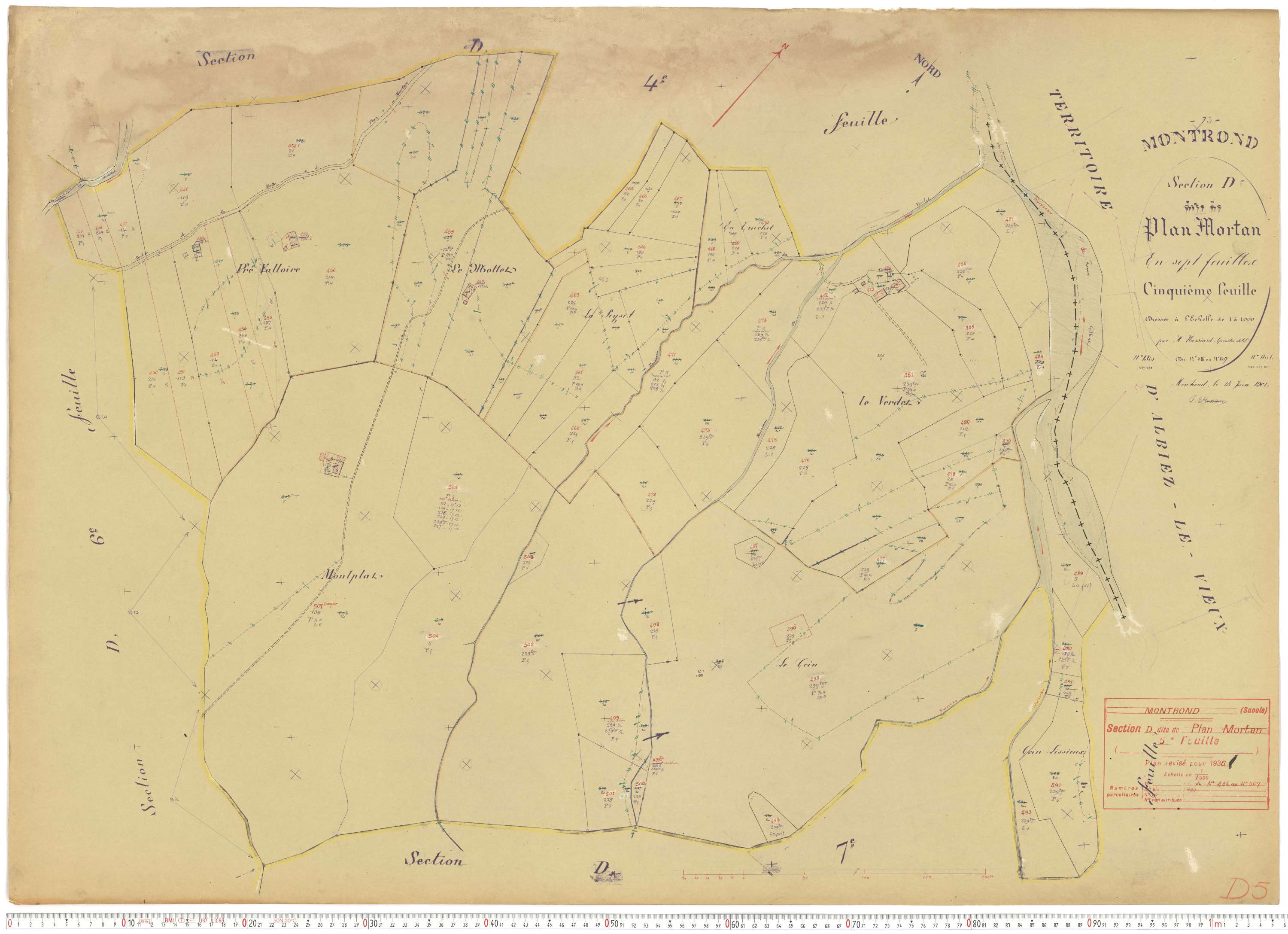 Albiez-Montrond - Plans cadastraux du cadastre rénové.