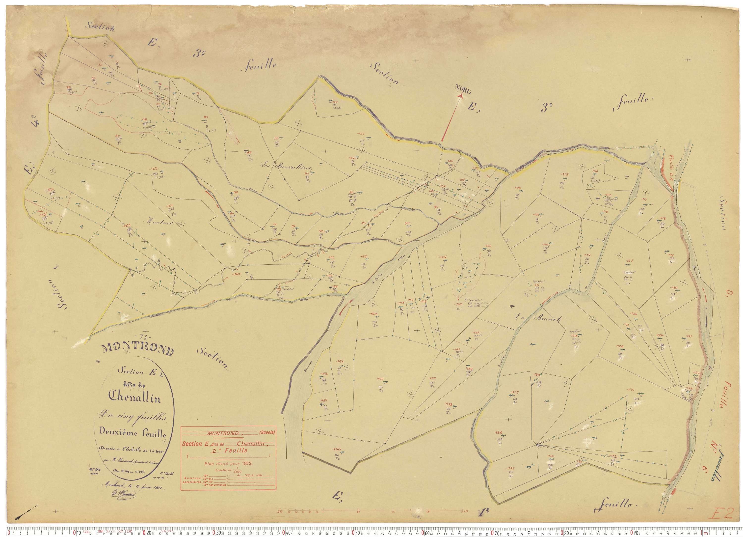 Albiez-Montrond - Plans cadastraux du cadastre rénové.