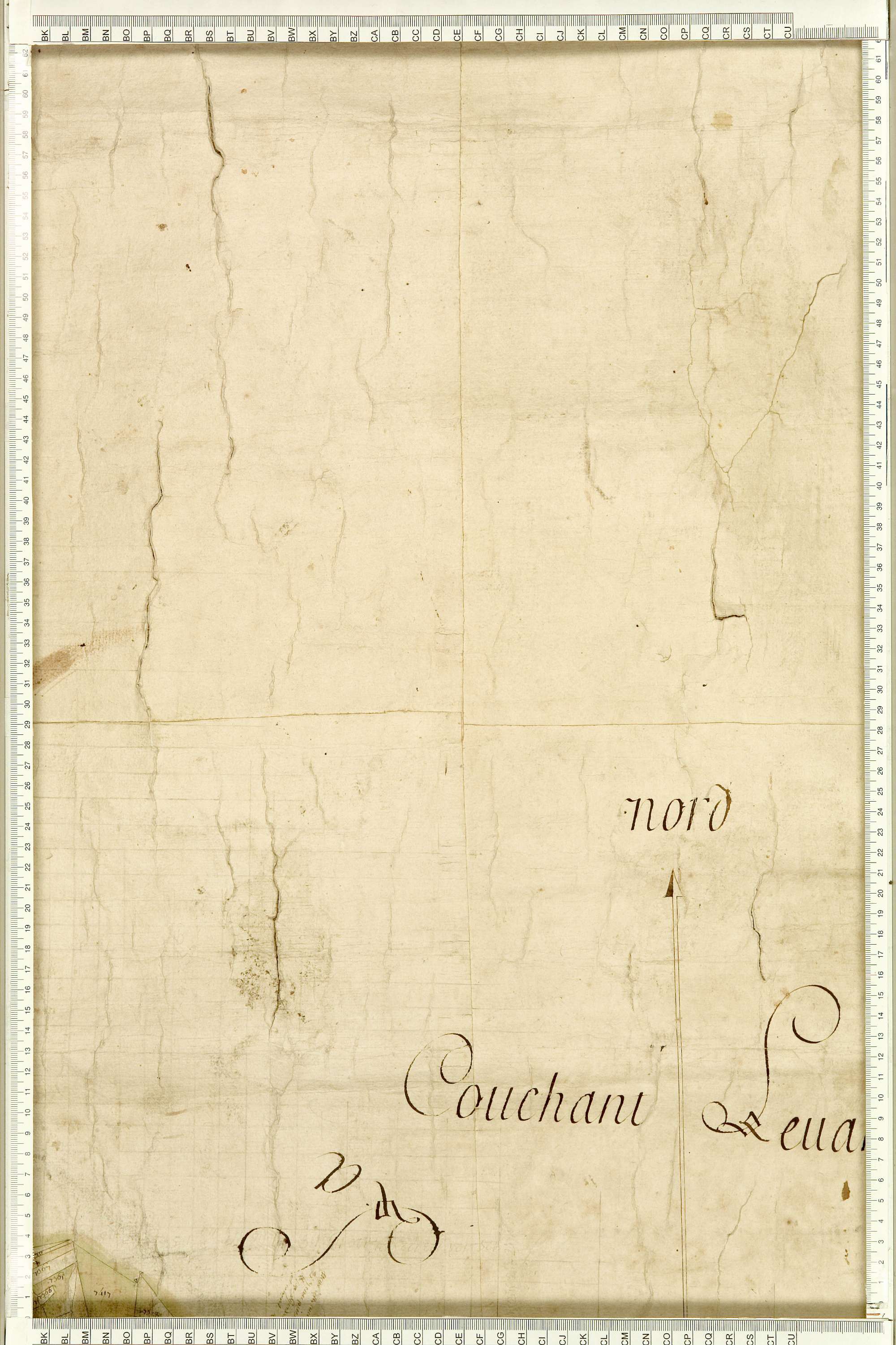 Albiez-Montrond - Copie de la mappe originale (plan cadastral) de la commune d’Albiez-le-Vieux. Signée Cocelli, directeur du bureau de la péréquation.