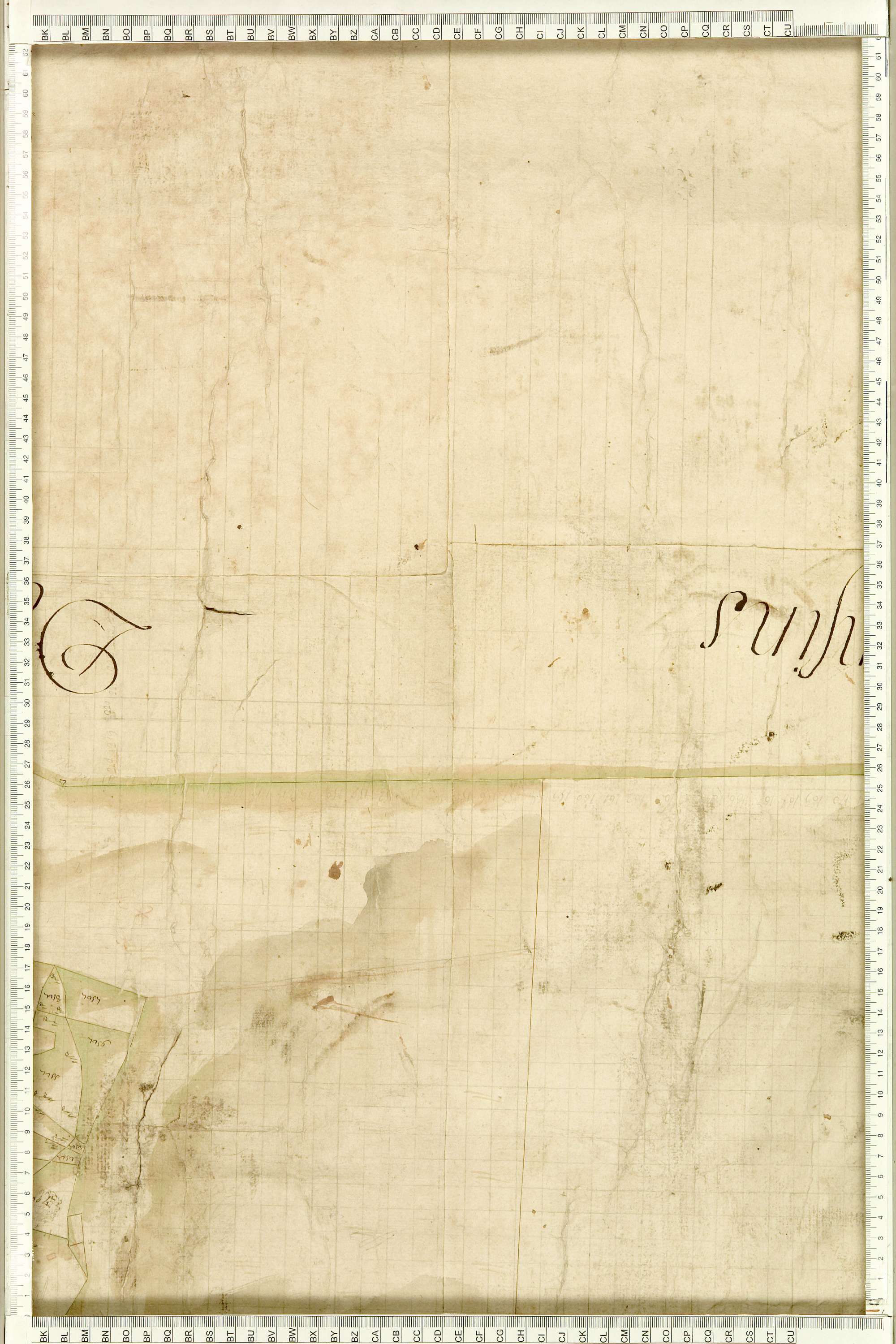 Albiez-Montrond - Copie de la mappe originale (plan cadastral) de la commune d’Albiez-le-Vieux. Signée Cocelli, directeur du bureau de la péréquation.