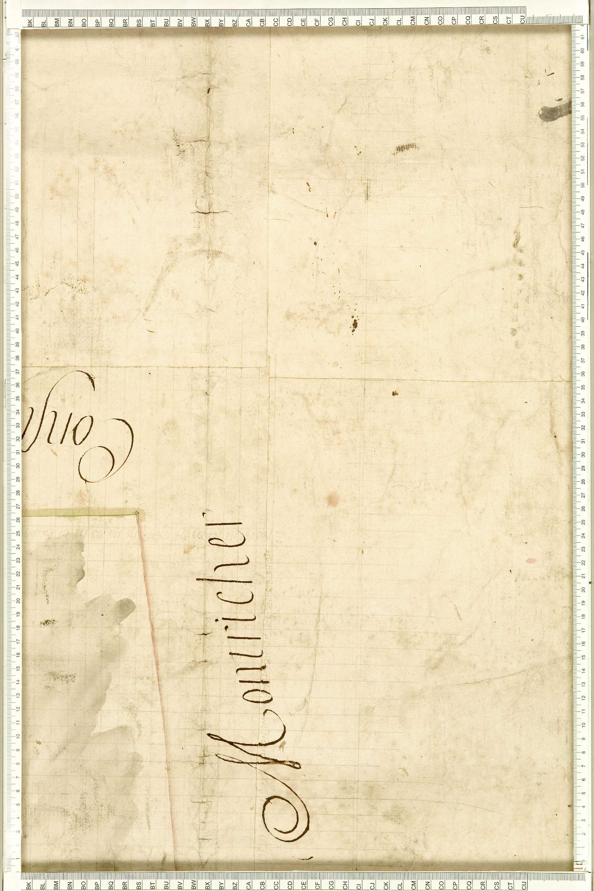 Albiez-Montrond - Copie de la mappe originale (plan cadastral) de la commune d’Albiez-le-Vieux. Signée Cocelli, directeur du bureau de la péréquation.