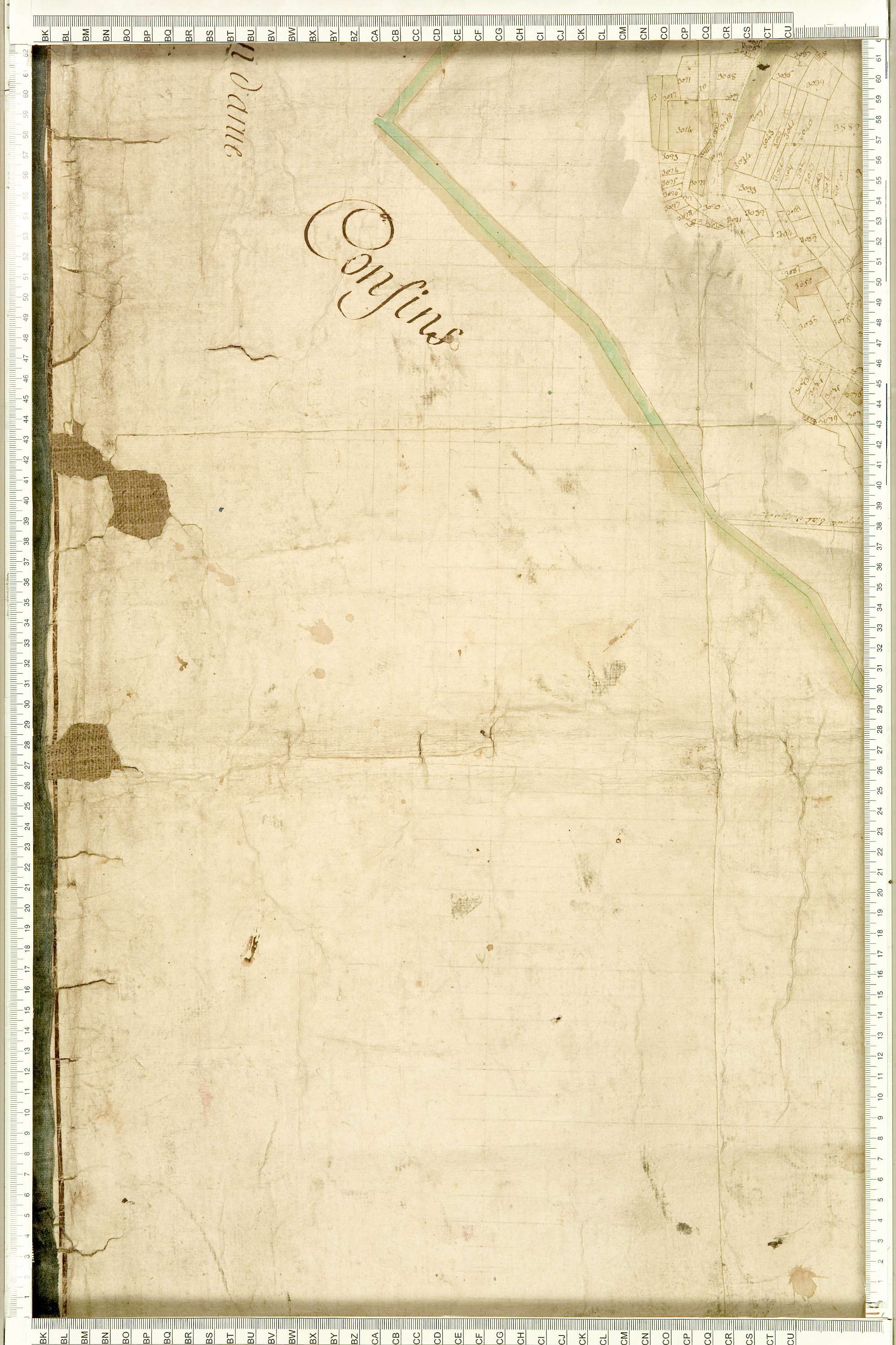 Albiez-Montrond - Copie de la mappe originale (plan cadastral) de la commune d’Albiez-le-Vieux. Signée Cocelli, directeur du bureau de la péréquation.