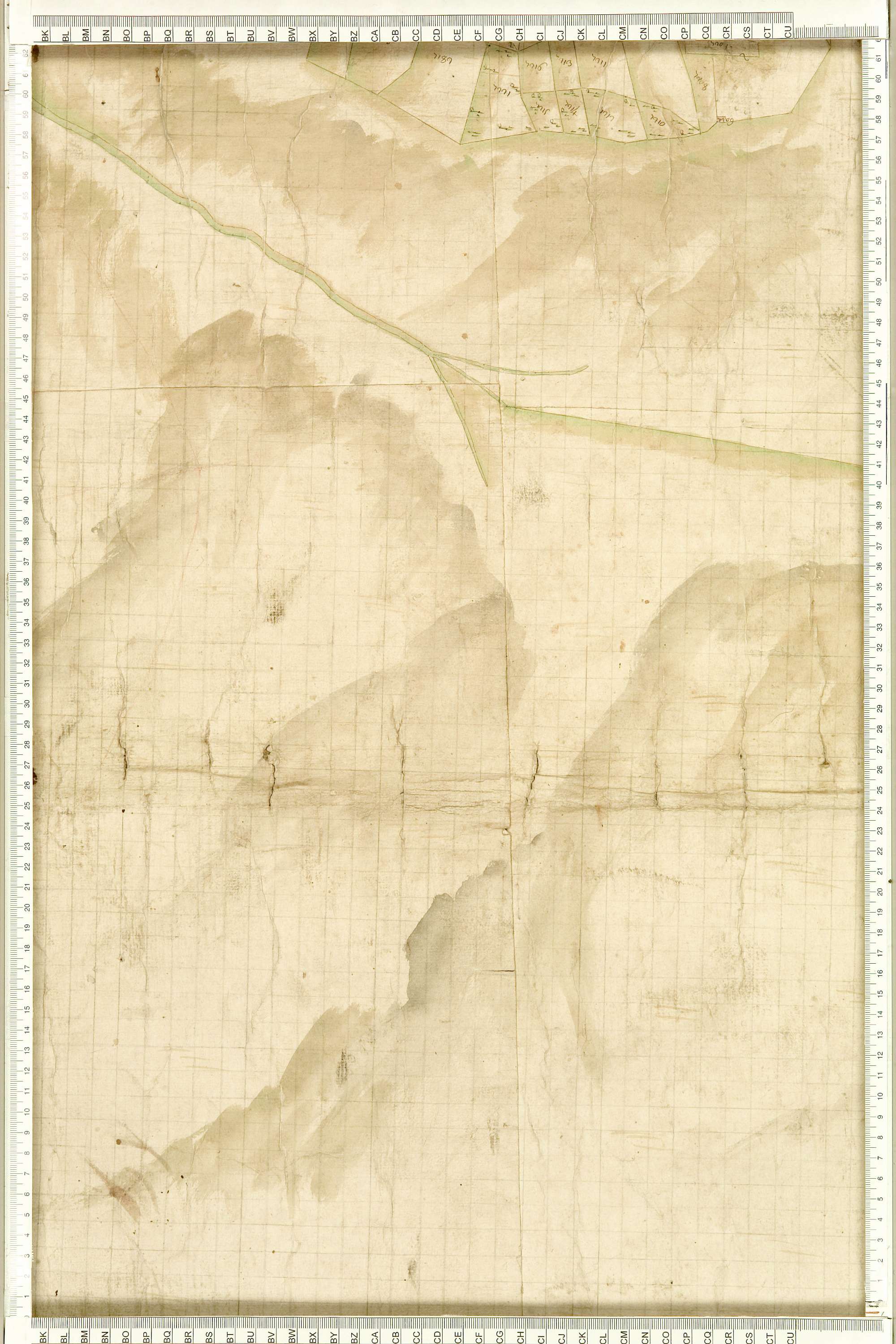 Albiez-Montrond - Copie de la mappe originale (plan cadastral) de la commune d’Albiez-le-Vieux. Signée Cocelli, directeur du bureau de la péréquation.