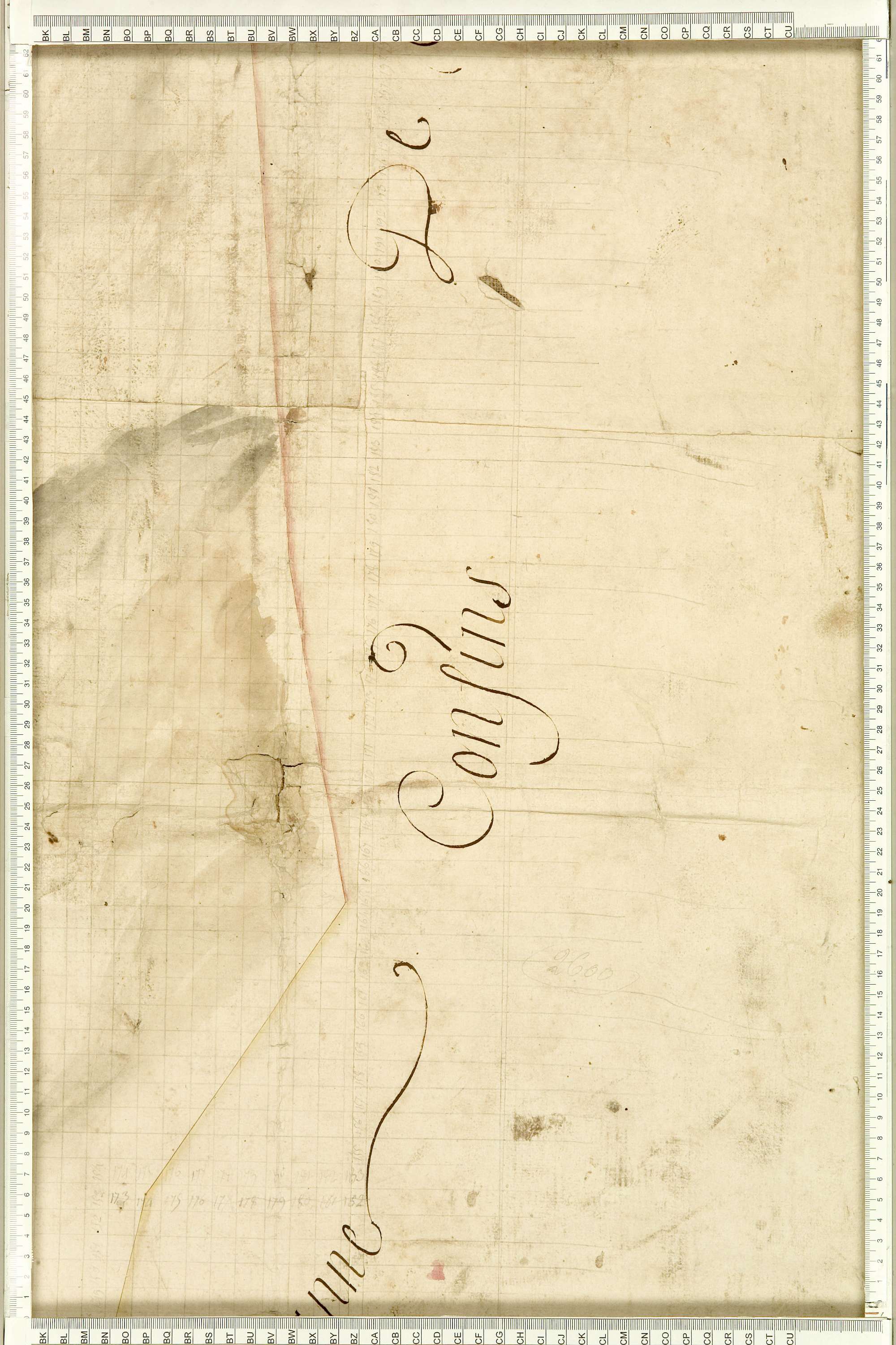 Albiez-Montrond - Copie de la mappe originale (plan cadastral) de la commune d’Albiez-le-Vieux. Signée Cocelli, directeur du bureau de la péréquation.