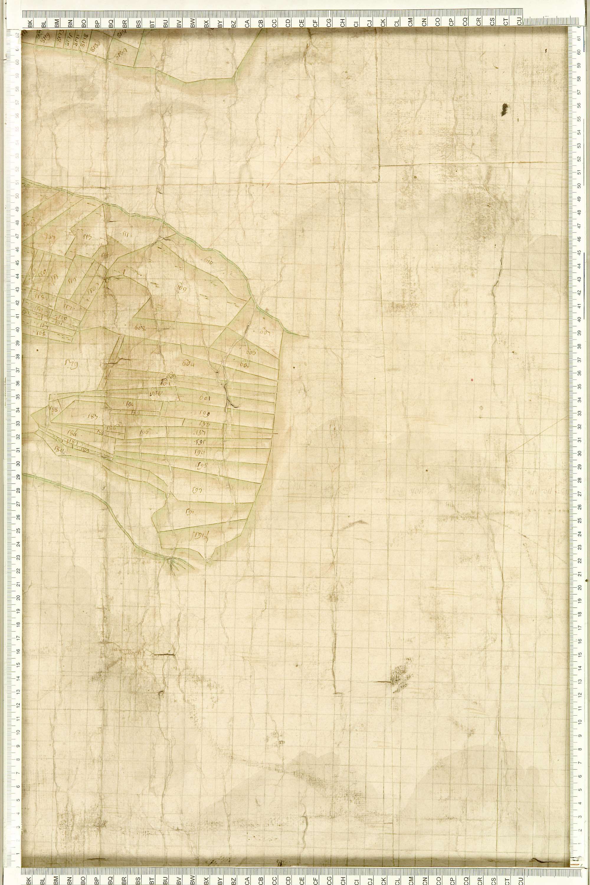 Albiez-Montrond - Copie de la mappe originale (plan cadastral) de la commune d’Albiez-le-Vieux. Signée Cocelli, directeur du bureau de la péréquation.