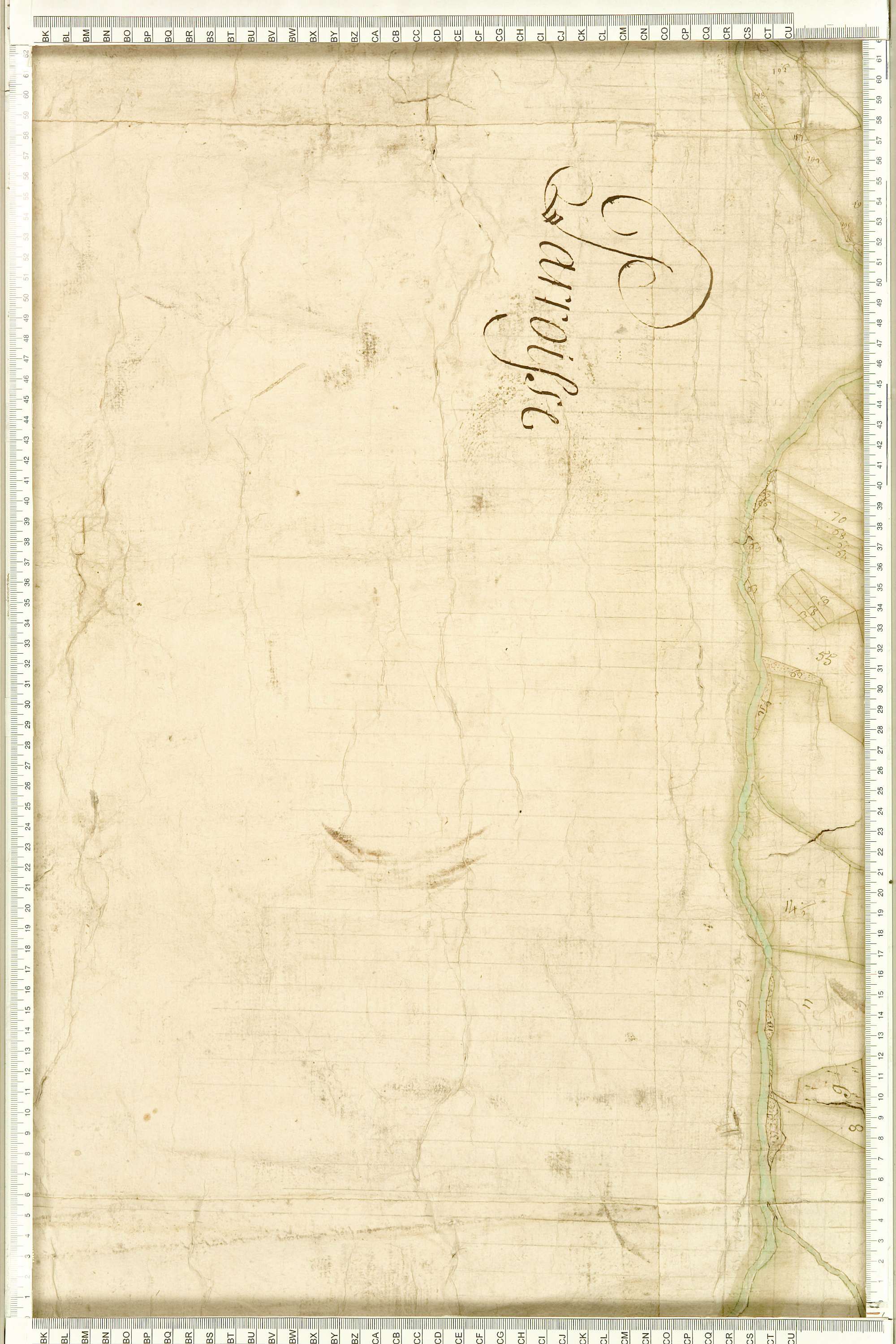 Albiez-Montrond - Copie de la mappe originale (plan cadastral) de la commune d’Albiez-le-Vieux. Signée Cocelli, directeur du bureau de la péréquation.