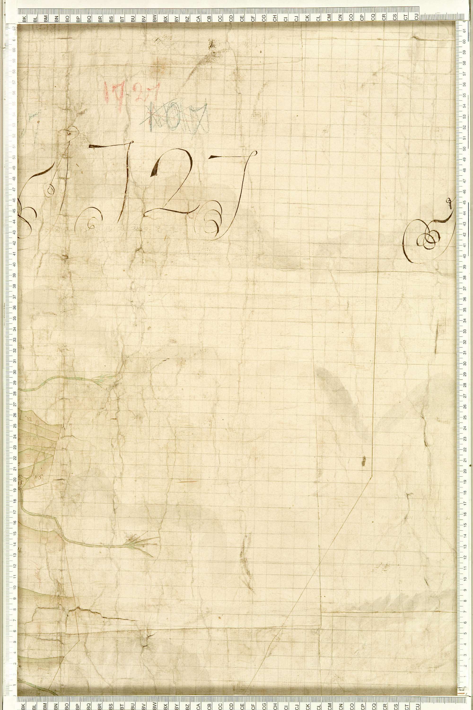 Albiez-Montrond - Copie de la mappe originale (plan cadastral) de la commune d’Albiez-le-Vieux. Signée Cocelli, directeur du bureau de la péréquation.