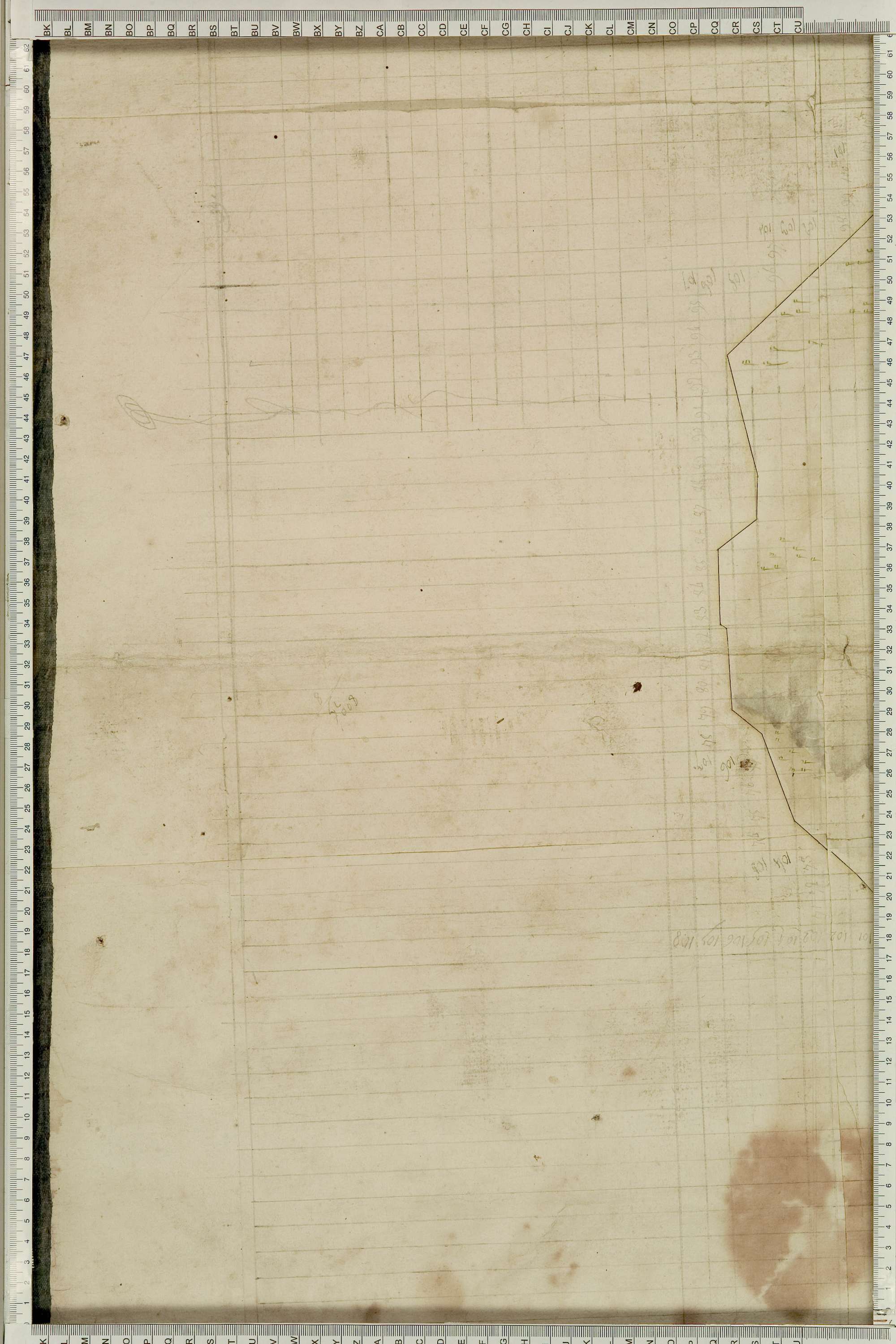 Albiez-Montrond - Copie de la mappe originale (plan cadastral) de la commune de Montrond. Signée Cocelli, directeur du bureau de la péréquation générale.