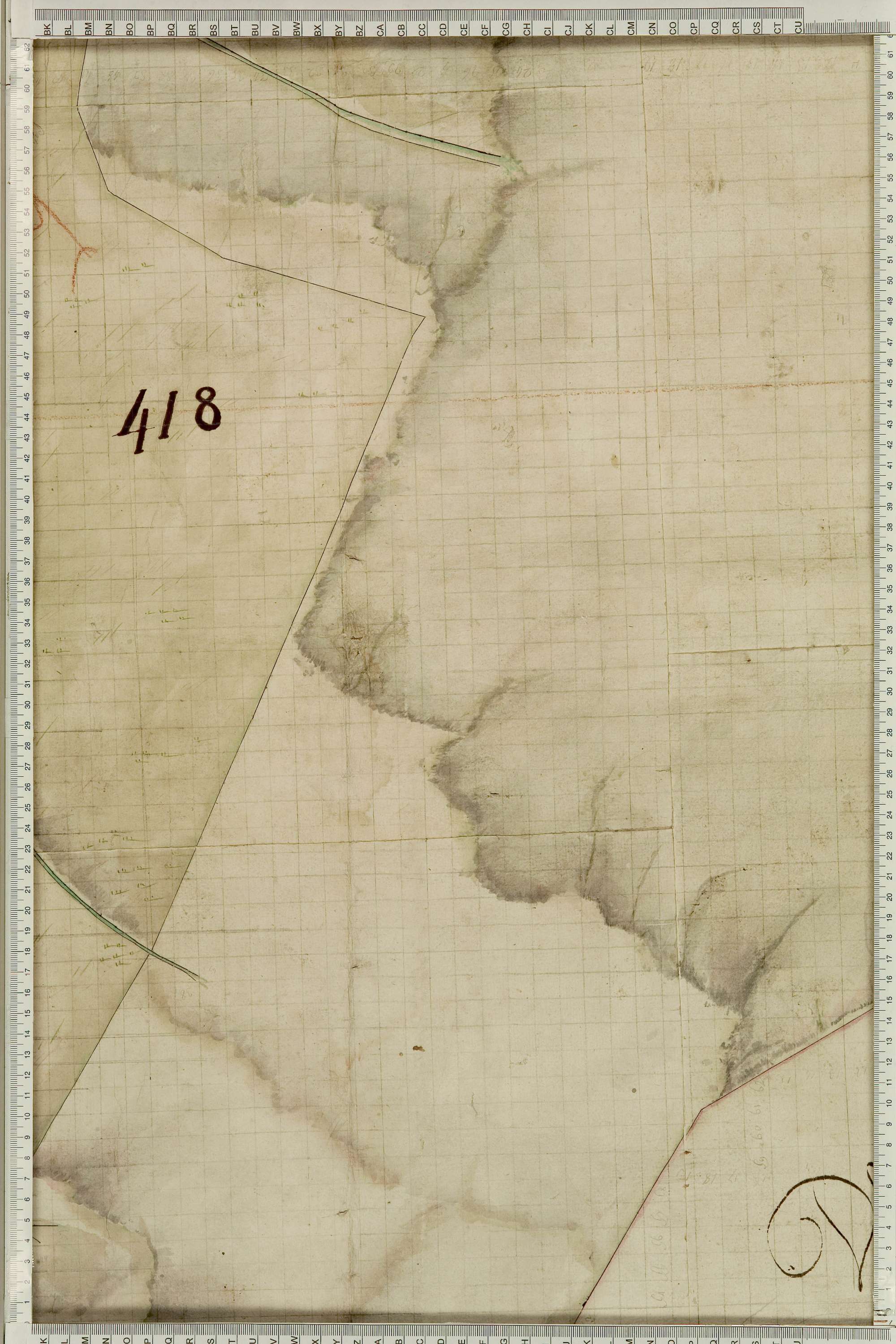 Albiez-Montrond - Copie de la mappe originale (plan cadastral) de la commune de Montrond. Signée Cocelli, directeur du bureau de la péréquation générale.