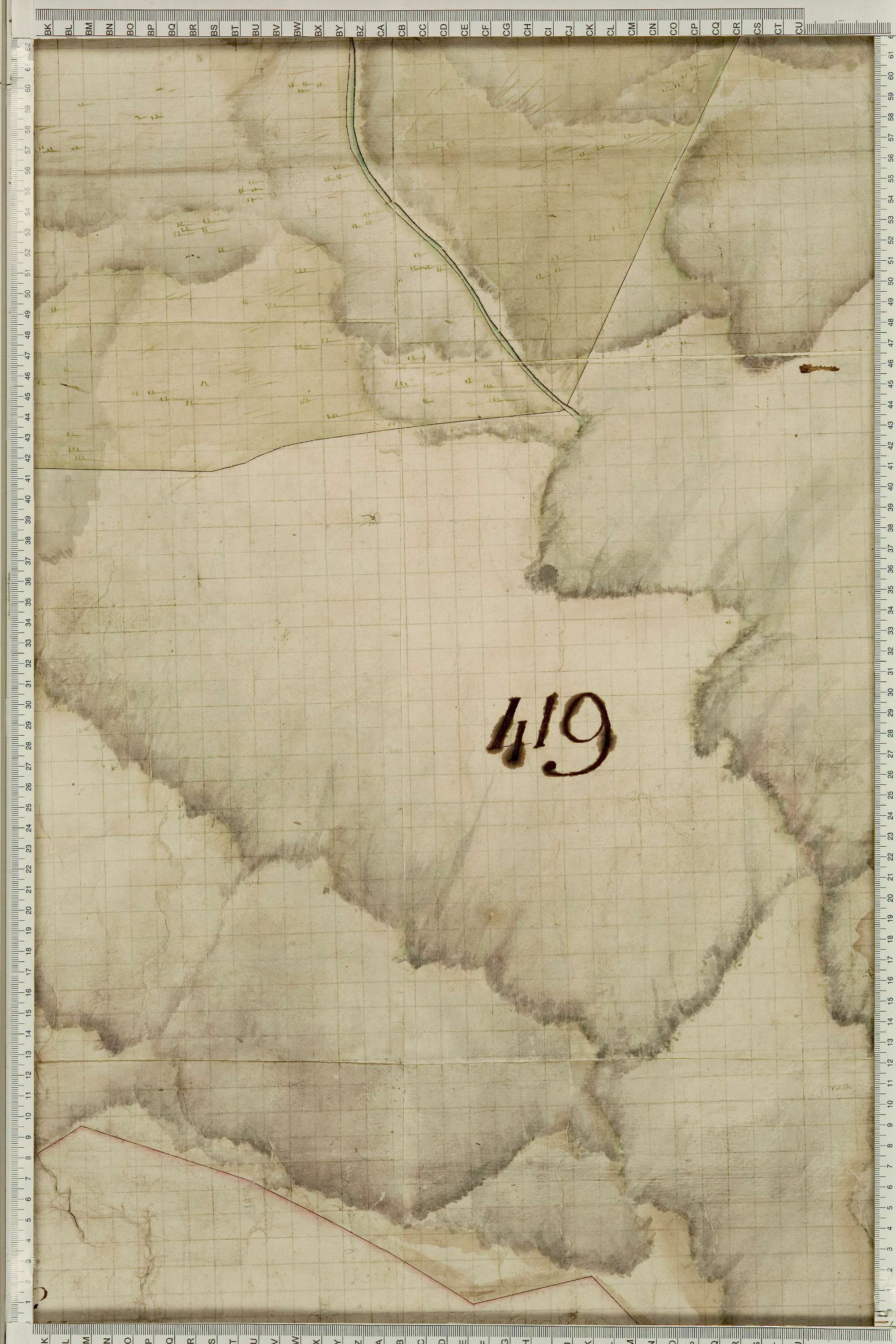 Albiez-Montrond - Copie de la mappe originale (plan cadastral) de la commune de Montrond. Signée Cocelli, directeur du bureau de la péréquation générale.