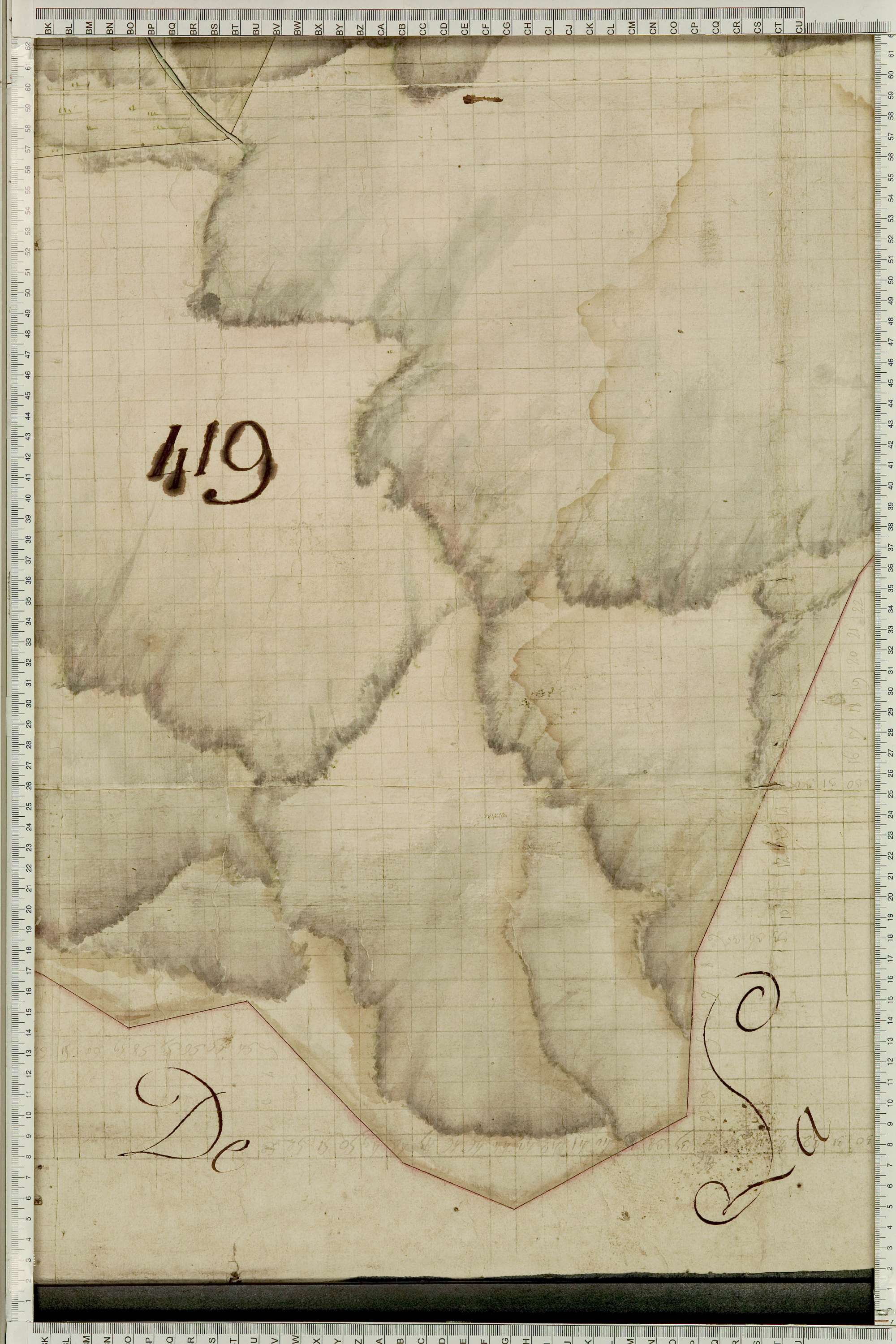 Albiez-Montrond - Copie de la mappe originale (plan cadastral) de la commune de Montrond. Signée Cocelli, directeur du bureau de la péréquation générale.