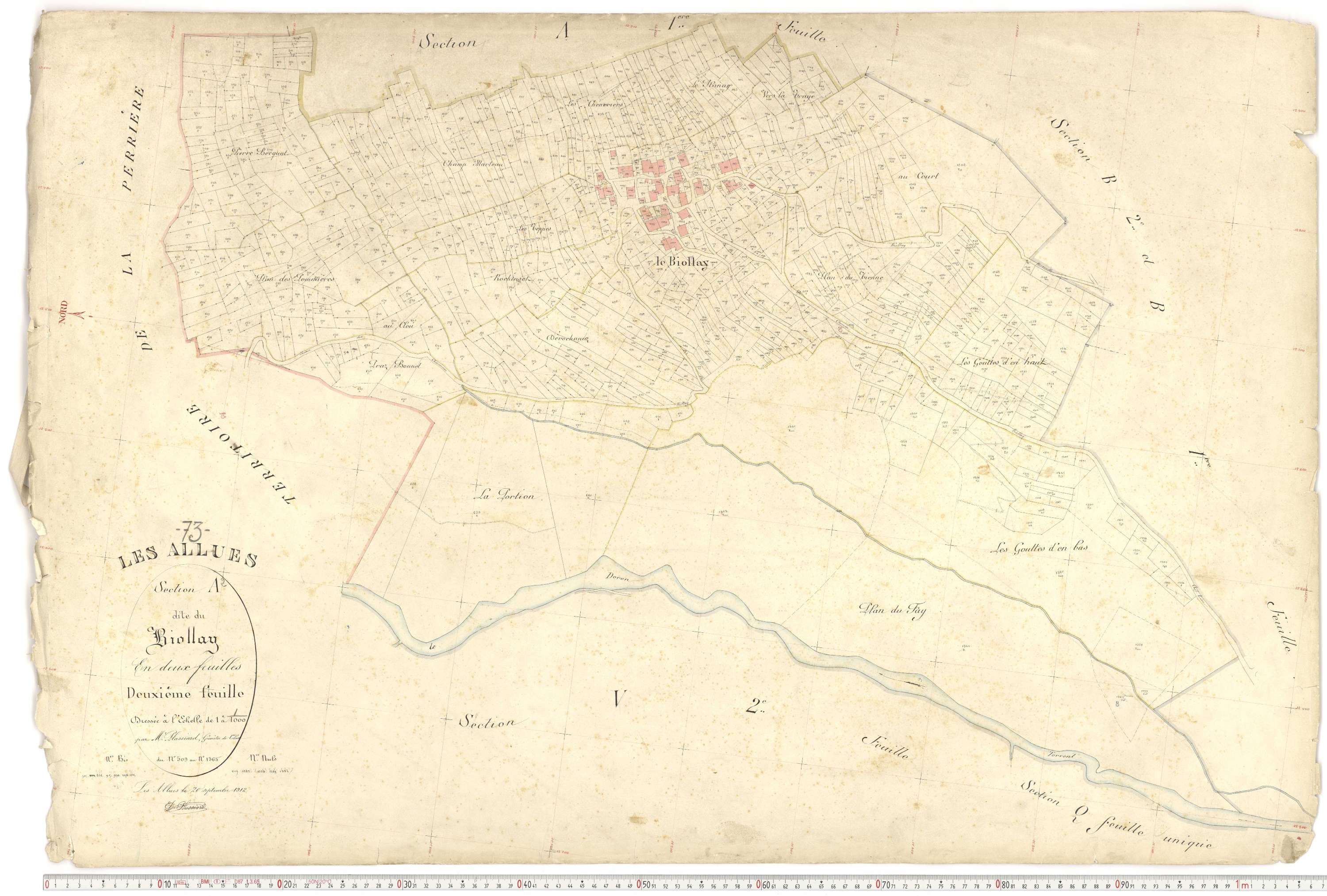 Allues - Plans cadastraux du premier cadastre français.