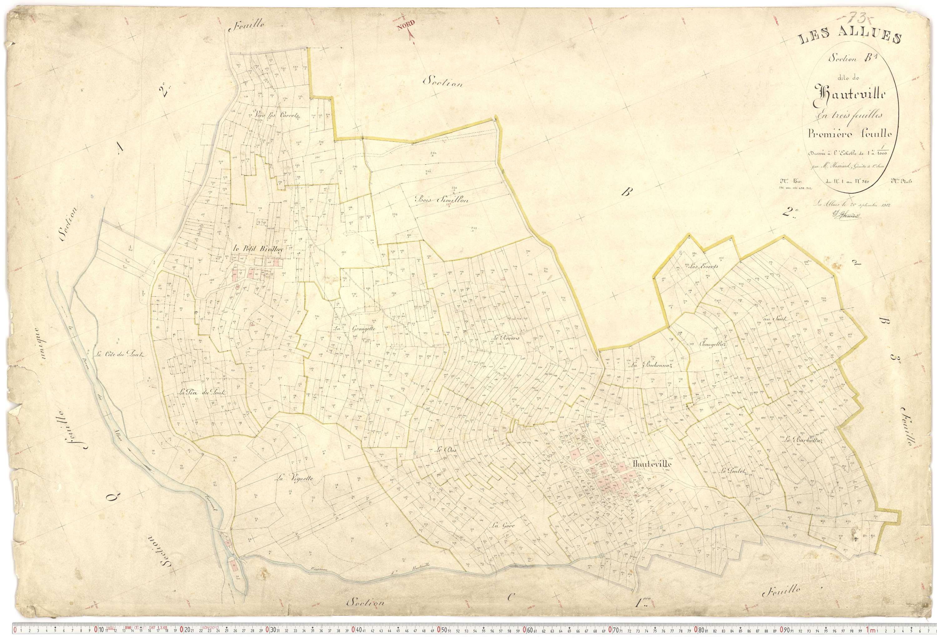 Allues - Plans cadastraux du premier cadastre français.