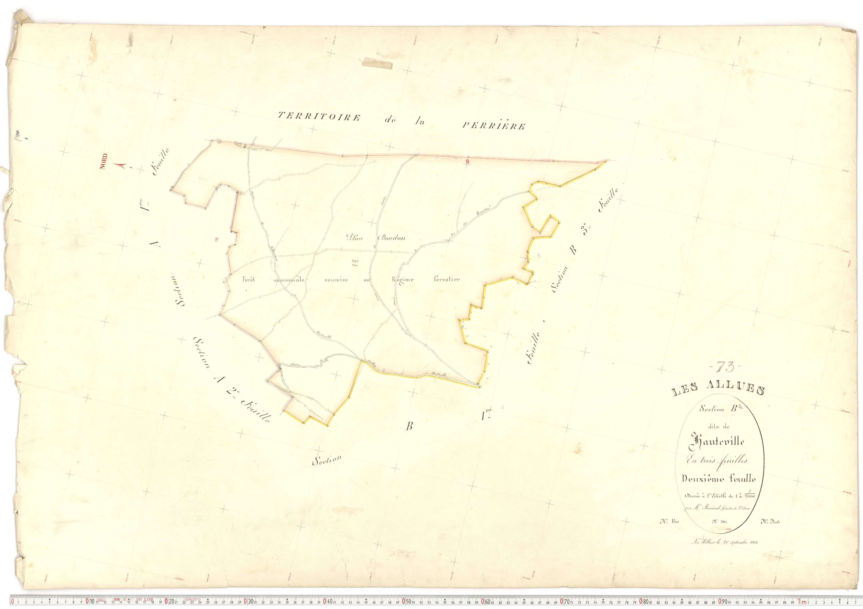 Allues - Plans cadastraux du premier cadastre français.