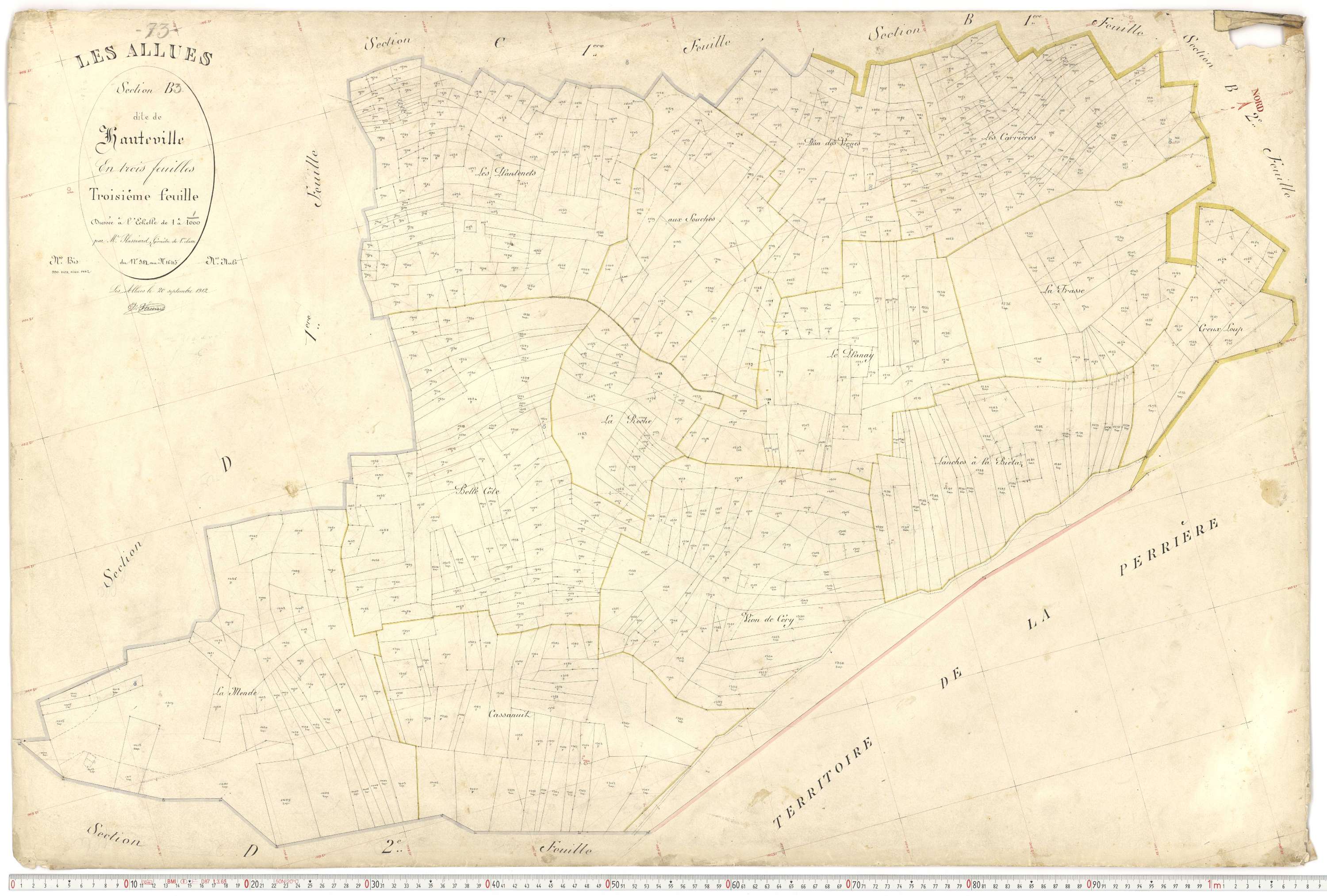 Allues - Plans cadastraux du premier cadastre français.