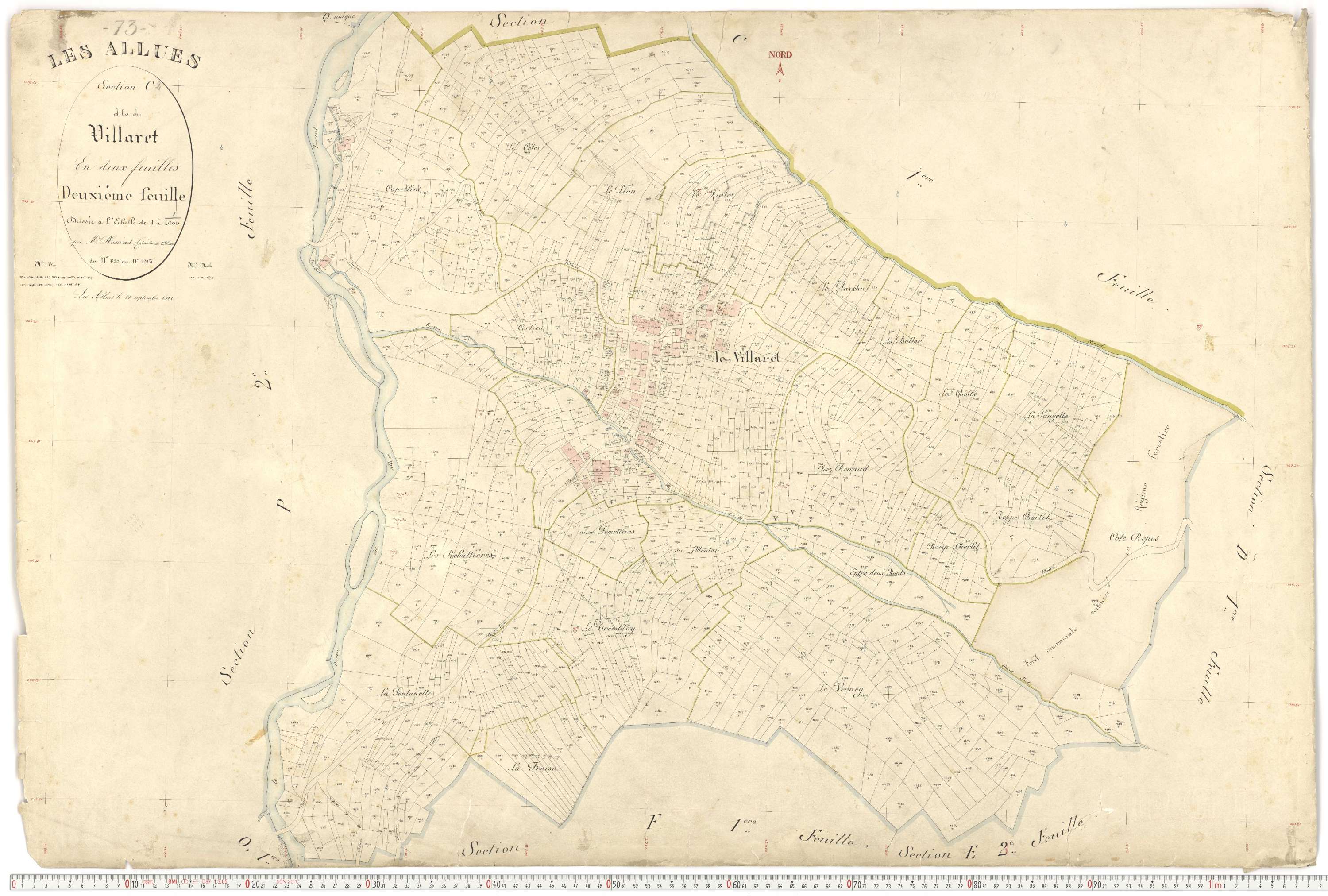 Allues - Plans cadastraux du premier cadastre français.