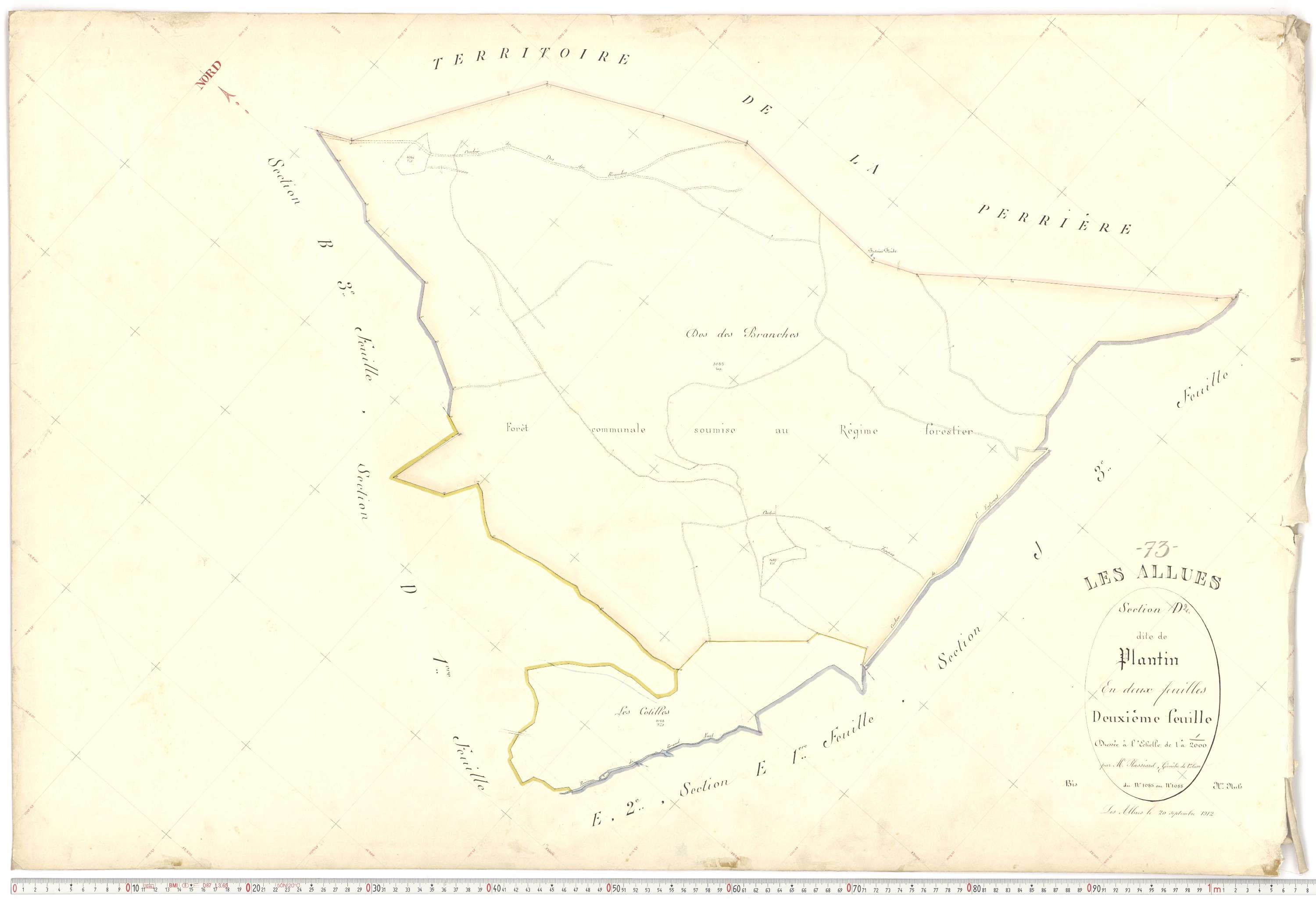 Allues - Plans cadastraux du premier cadastre français.