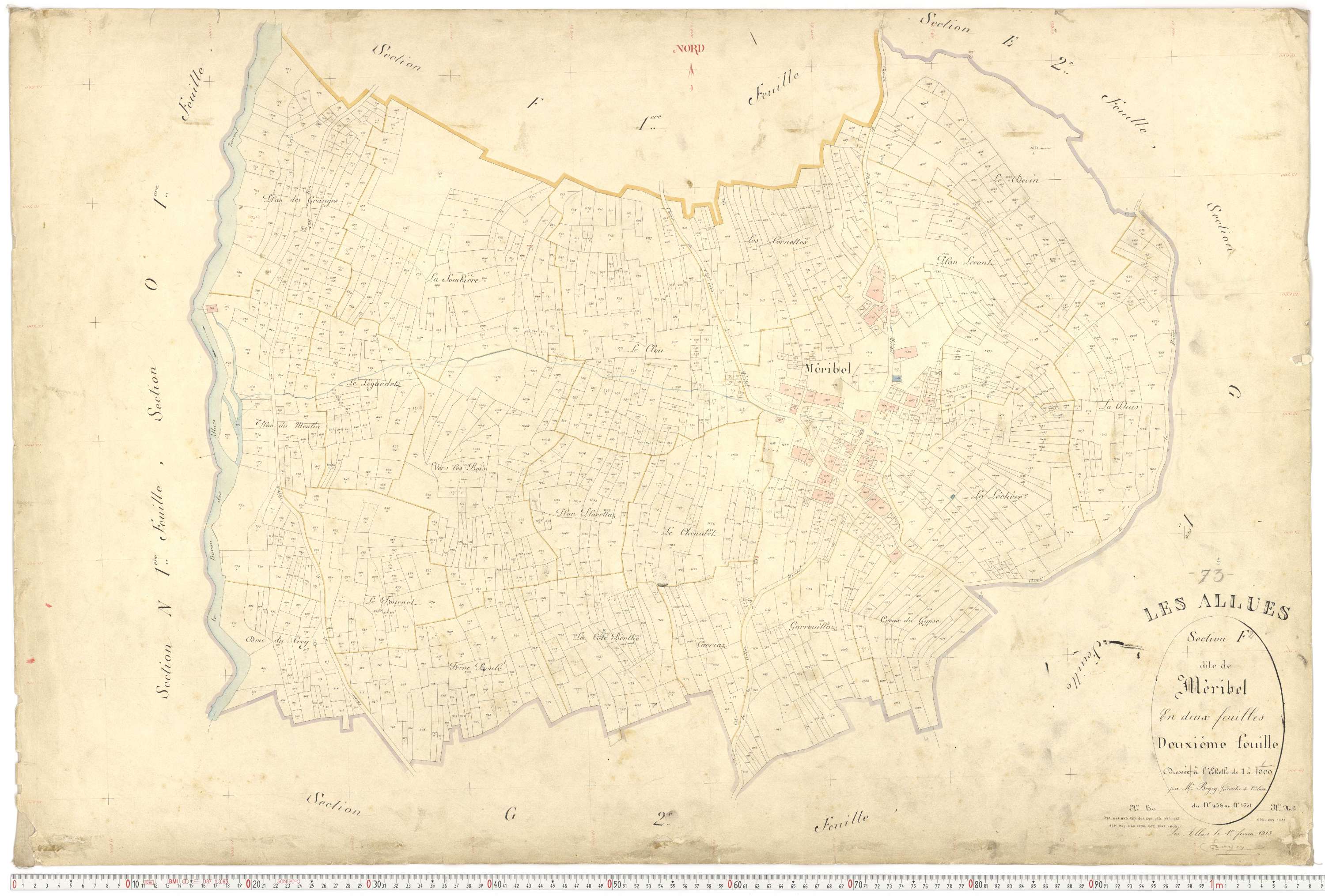 Allues - Plans cadastraux du premier cadastre français.