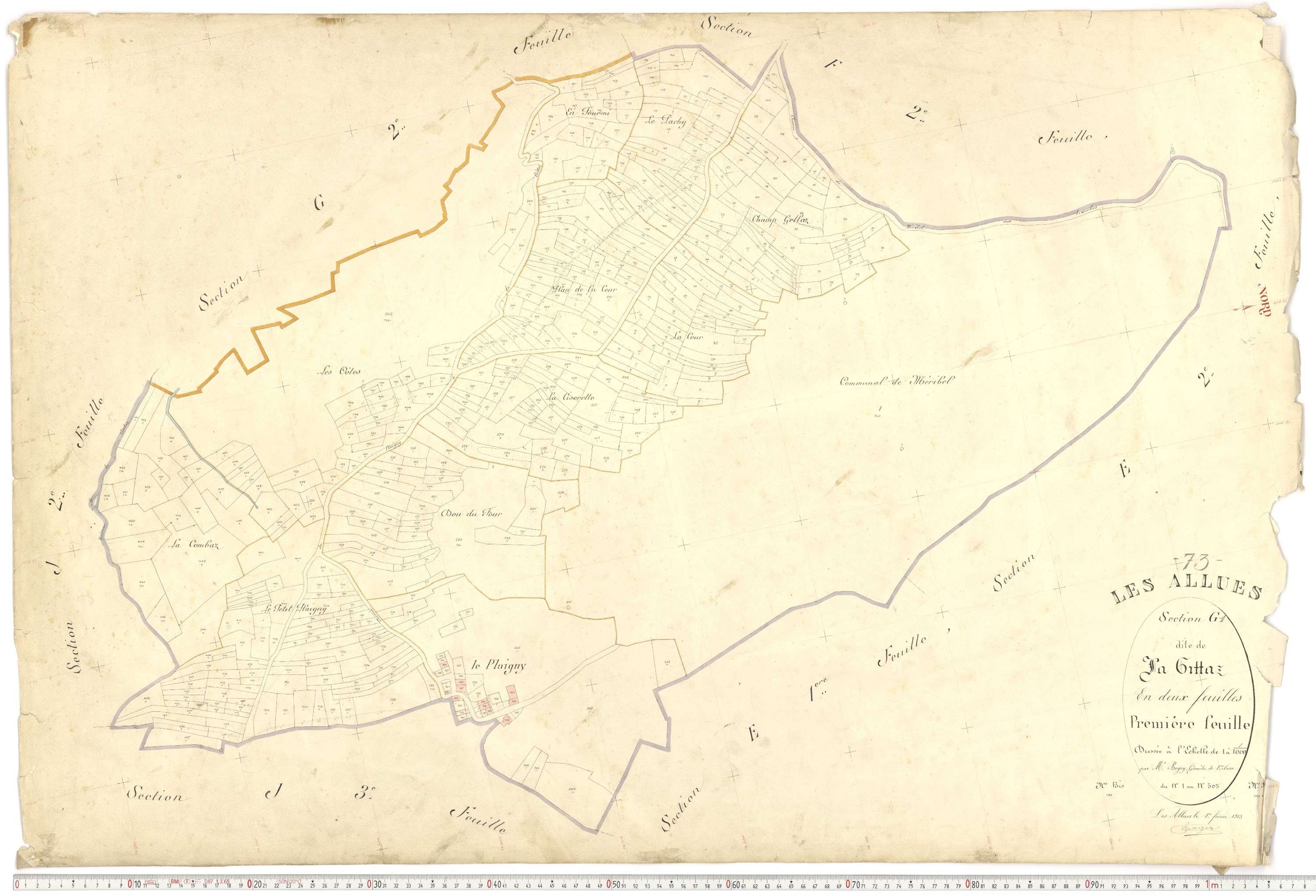 Allues - Plans cadastraux du premier cadastre français.