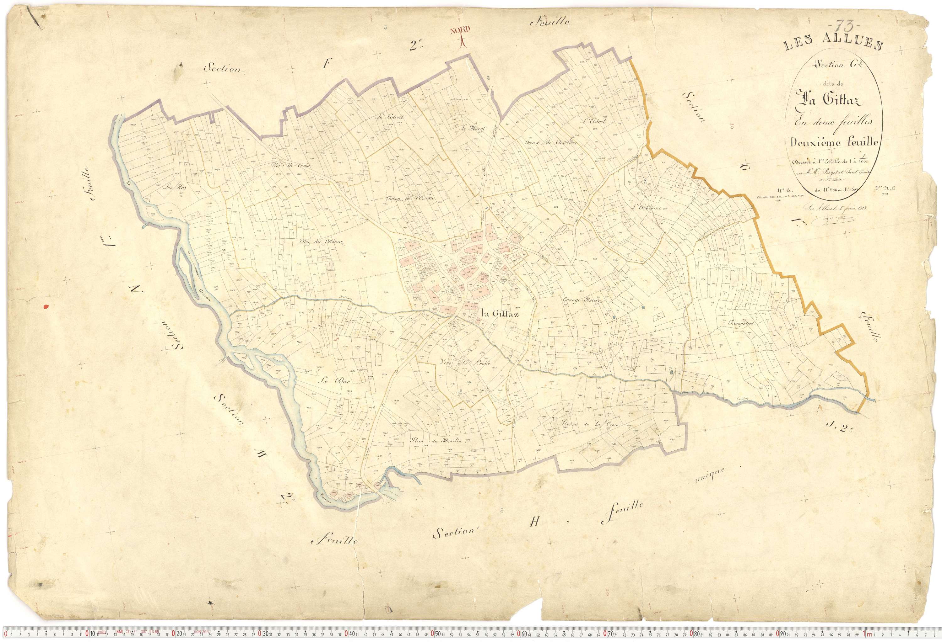 Allues - Plans cadastraux du premier cadastre français.